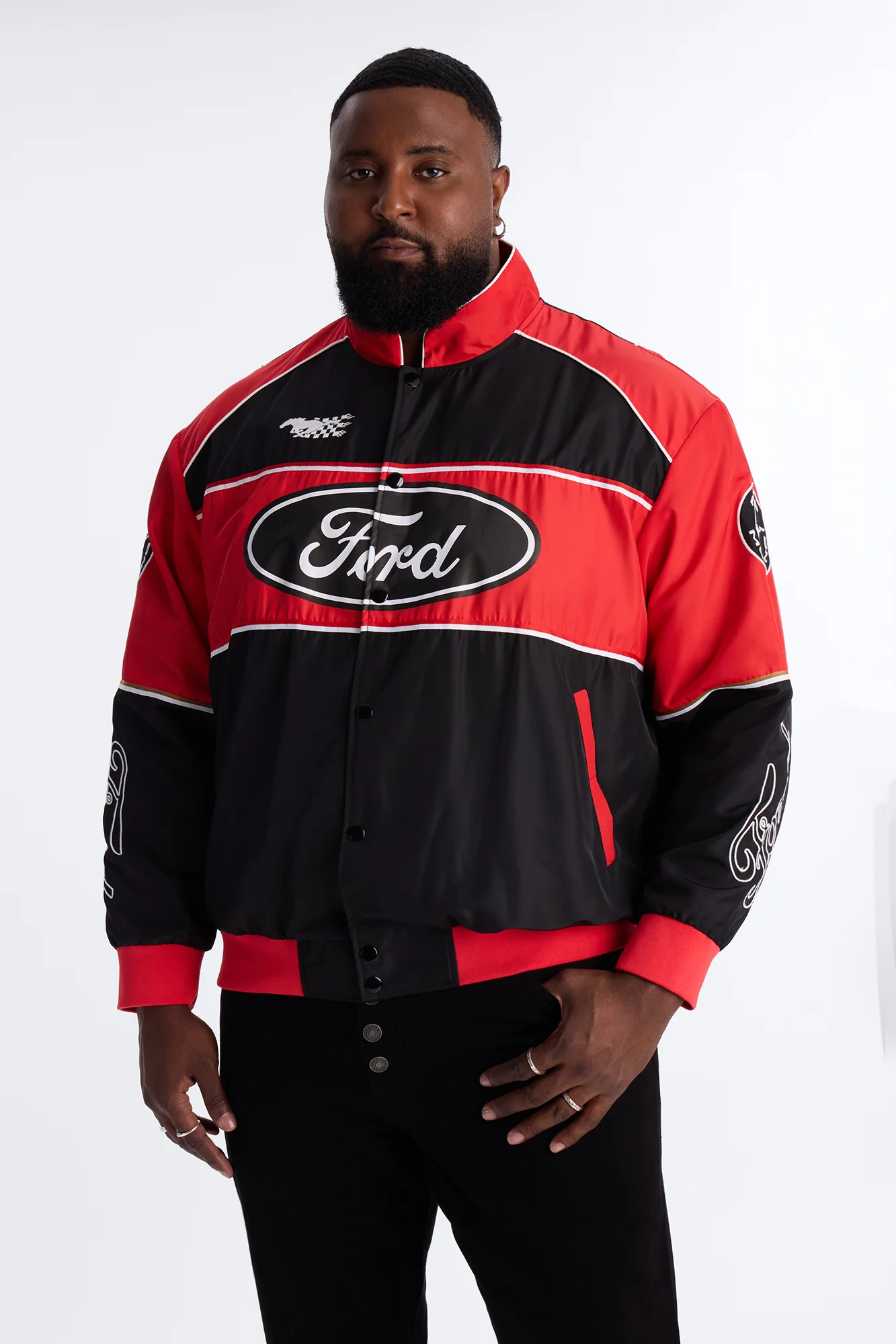 Oversized Ford Need For Speed Racing Jacket - Red - Image 5