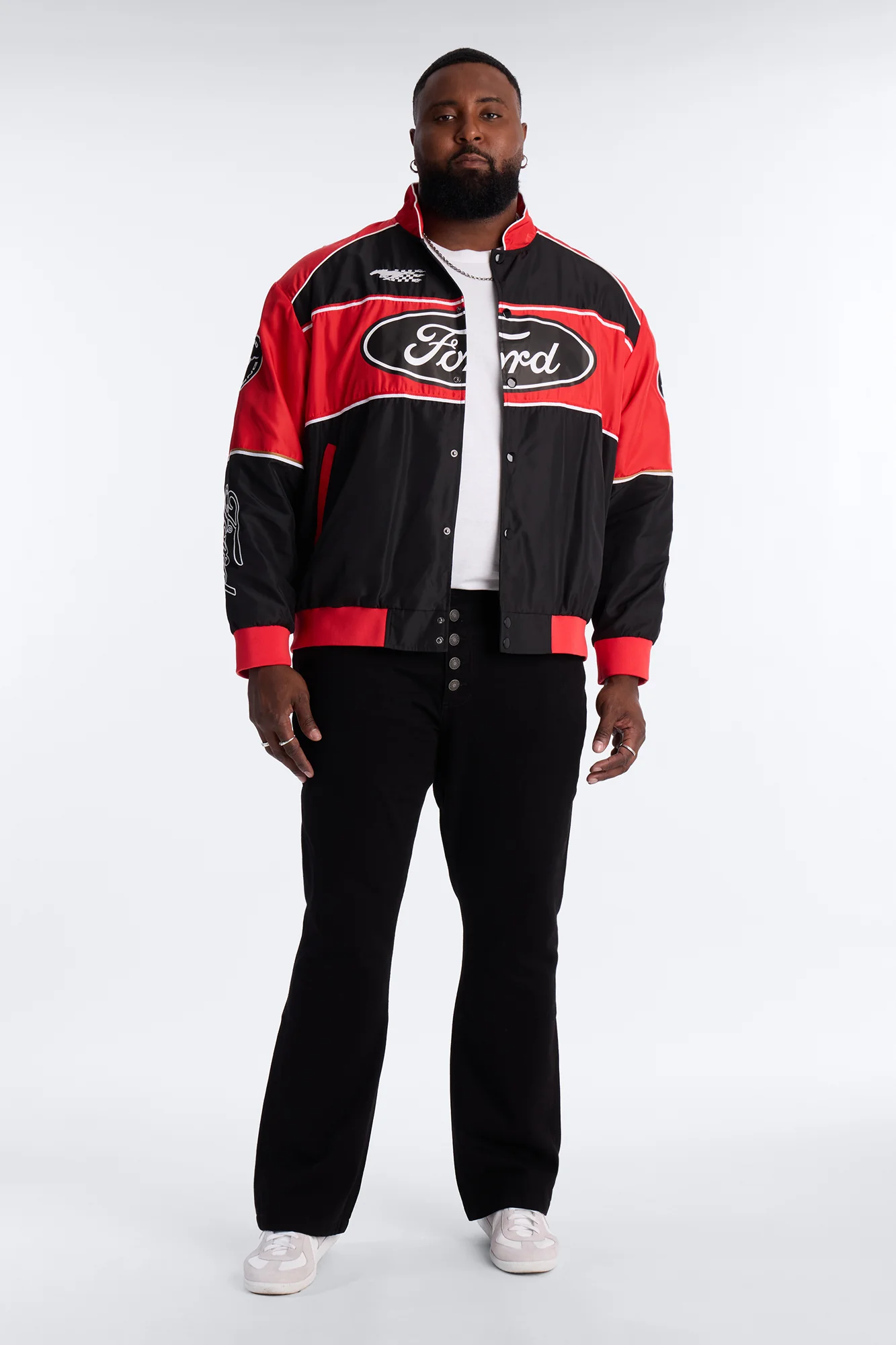 Oversized Ford Need For Speed Racing Jacket - Red - Image 6