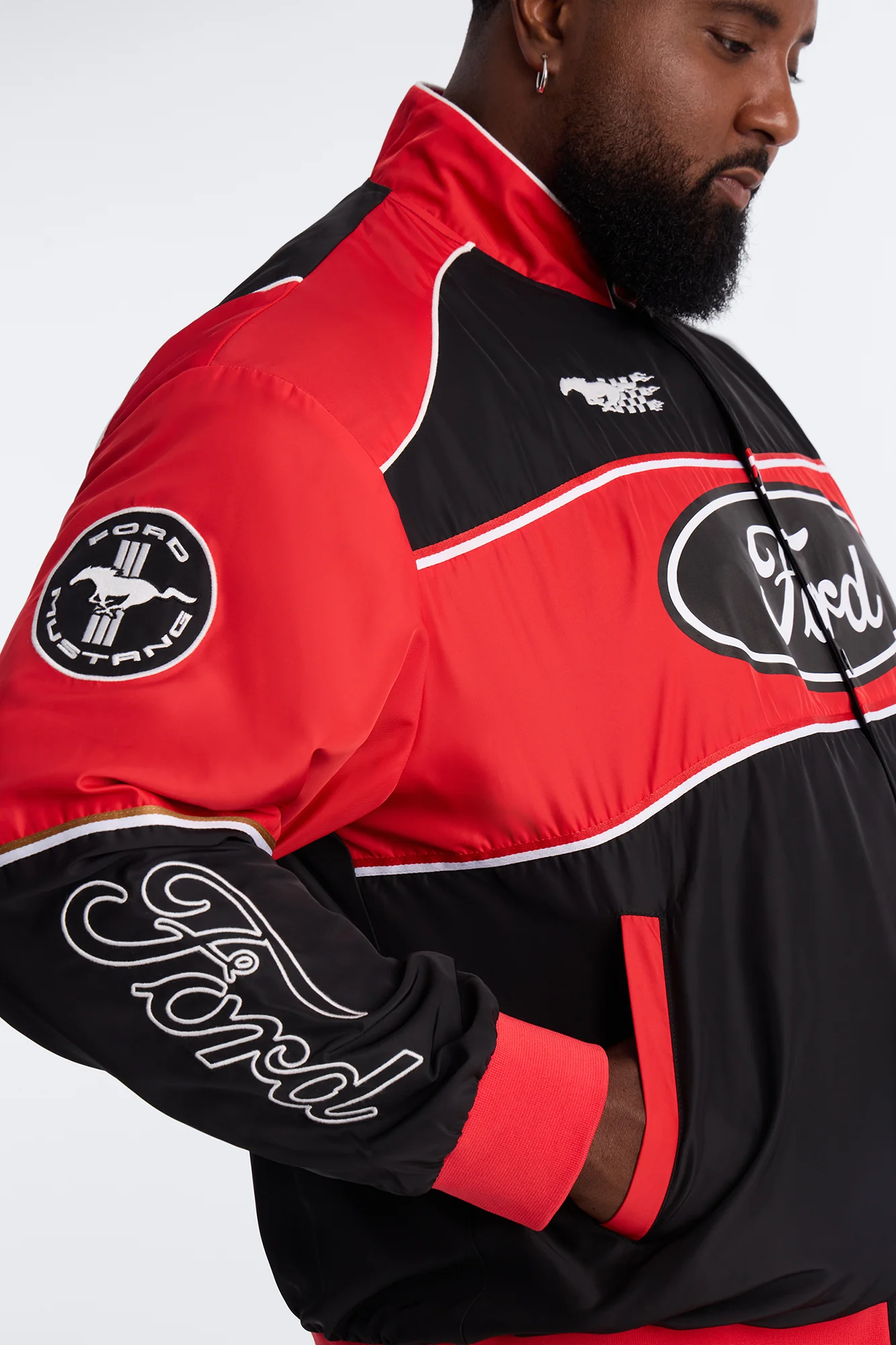 Oversized Ford Need For Speed Racing Jacket - Red - Image 7