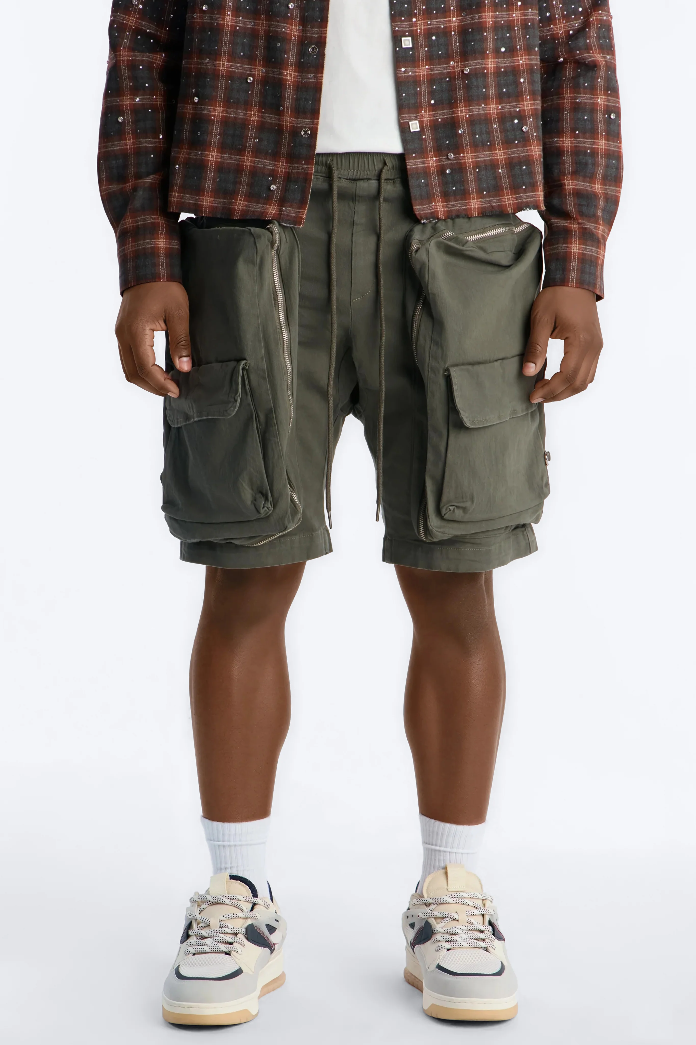 Oversized Maxed Out Utility Pocket Short - Olive