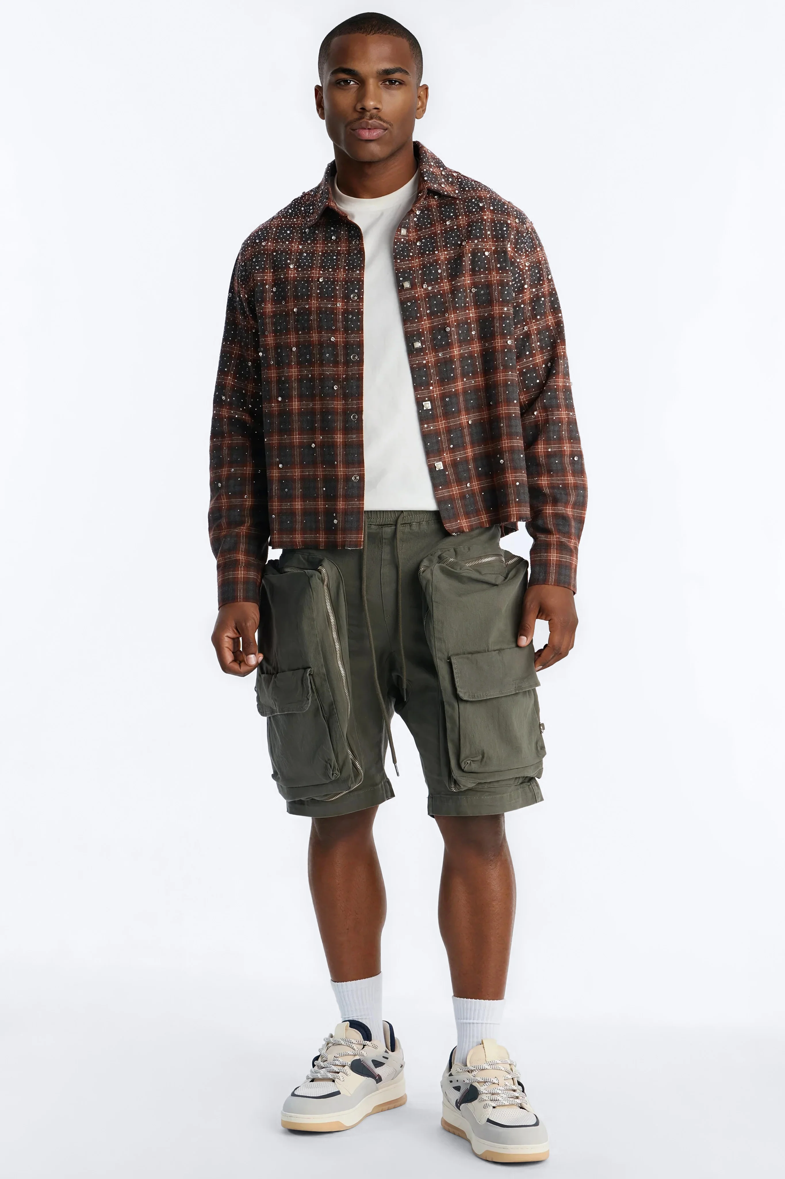 Oversized Maxed Out Utility Pocket Short - Olive - Image 2