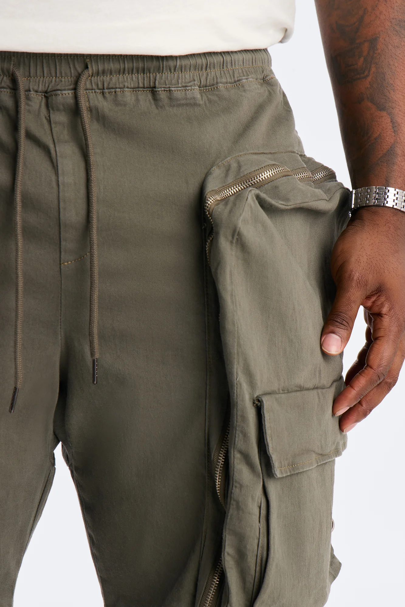 Oversized Maxed Out Utility Pocket Short - Olive - Image 6