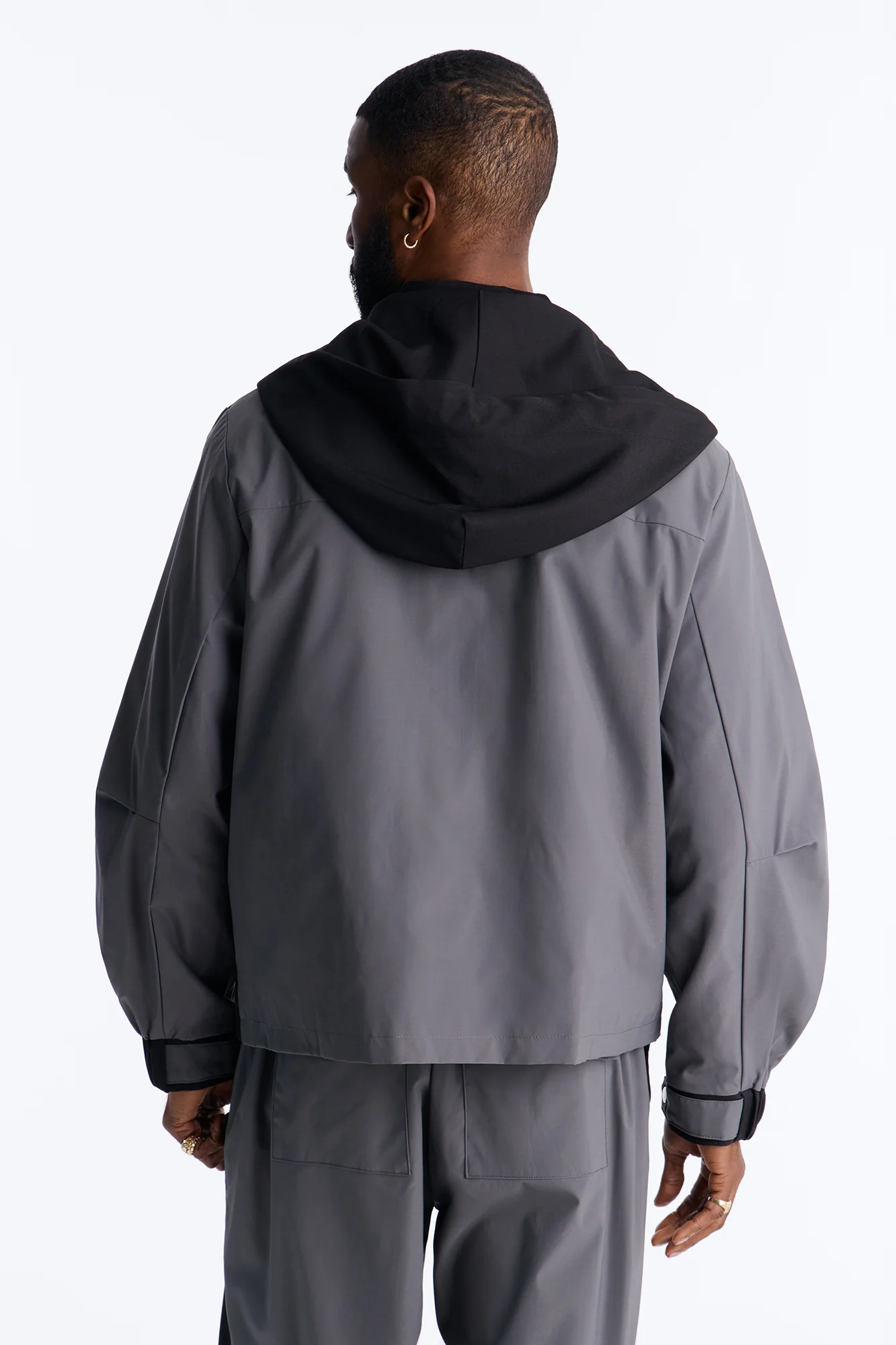Oversized Montalvo Mixed Worlds Shirt Jacket - Black - Image 4