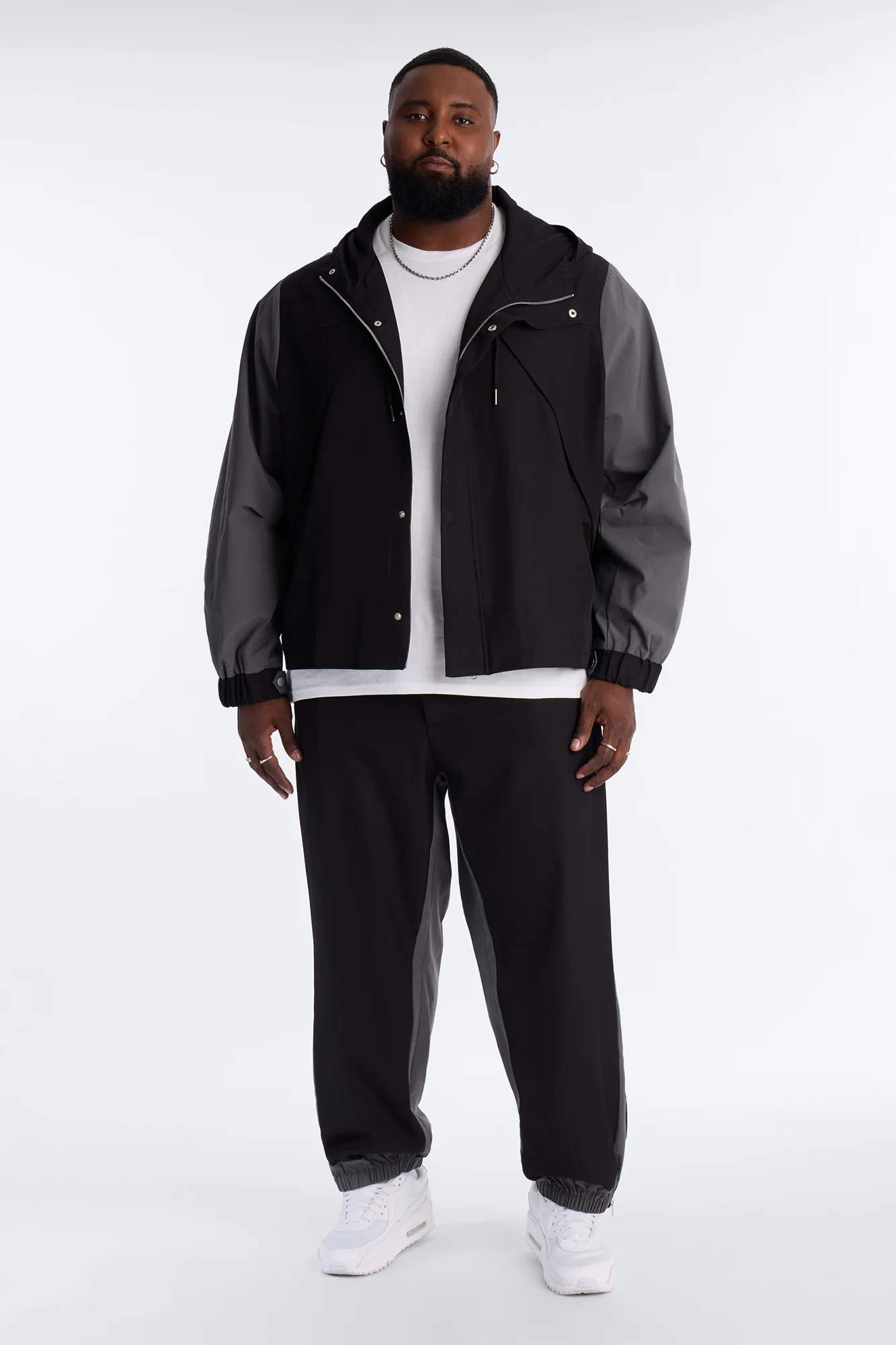 Oversized Montalvo Mixed Worlds Shirt Jacket - Black - Image 6
