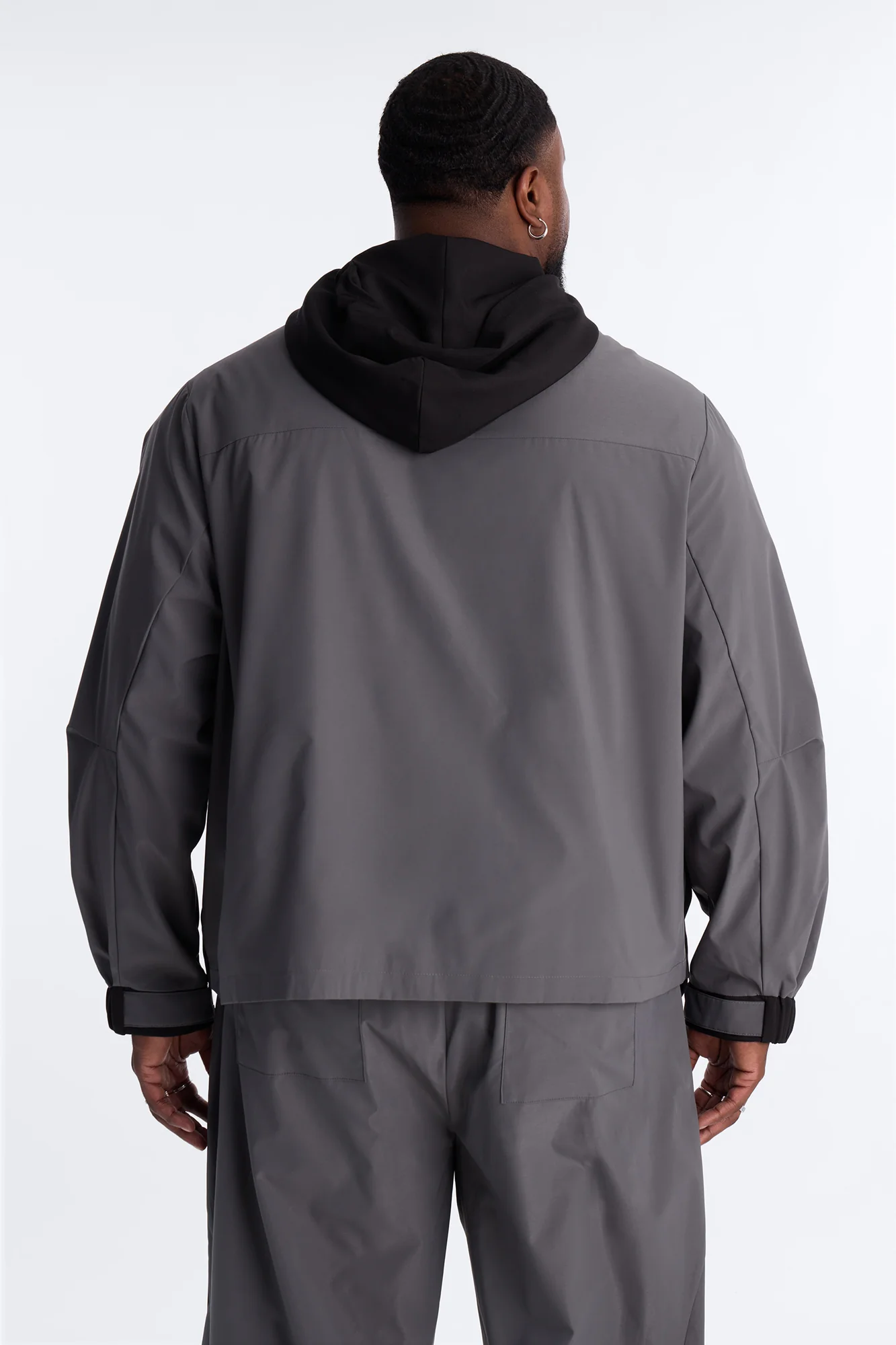 Oversized Montalvo Mixed Worlds Shirt Jacket - Black - Image 8