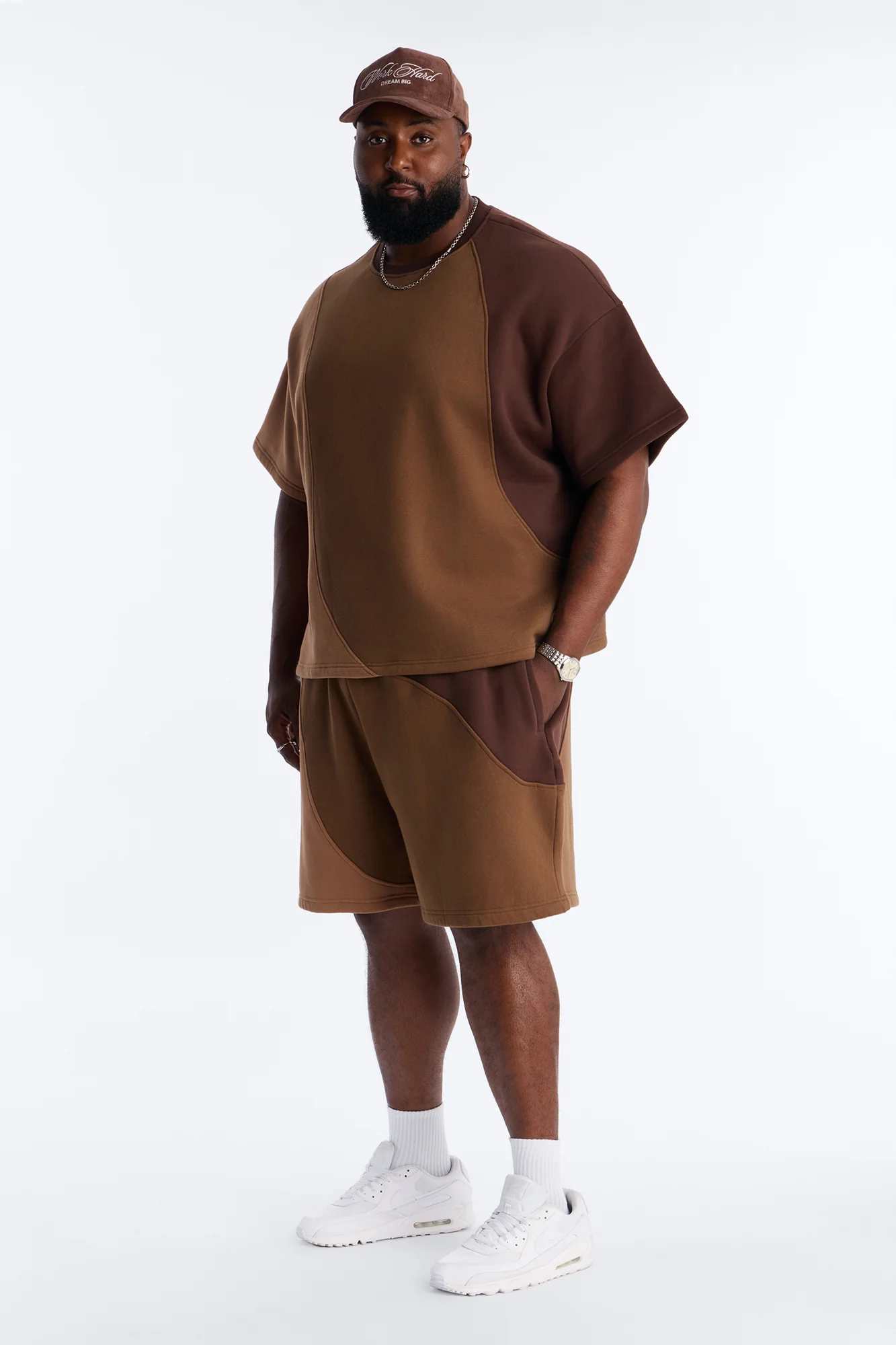 Oversized Neapolitan Paneled Sweatshirt - Brown/combo - Image 6