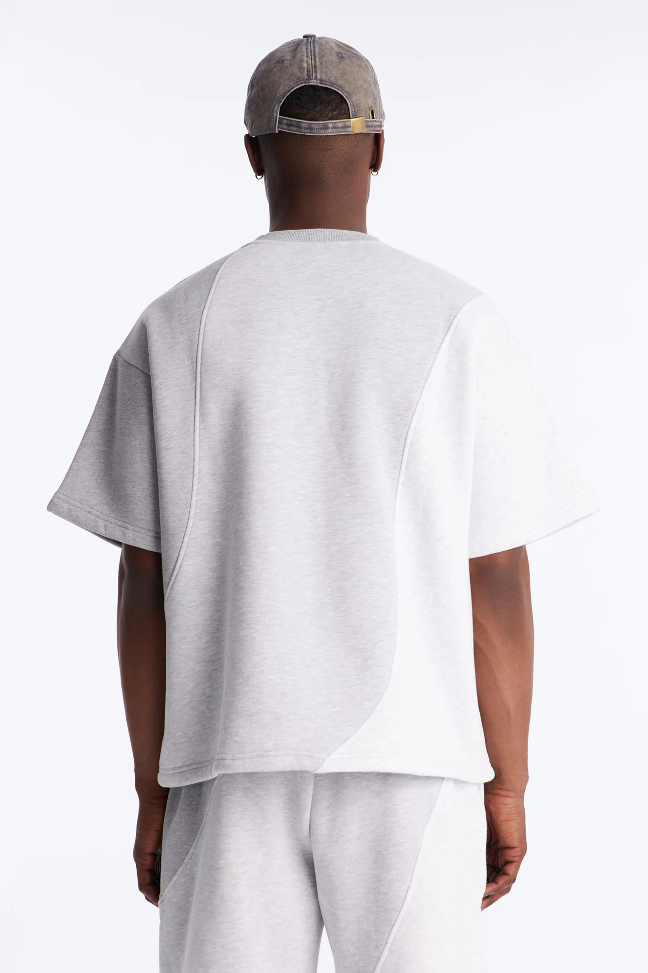 Oversized Neapolitan Paneled Sweatshirt - Grey/combo - Image 3