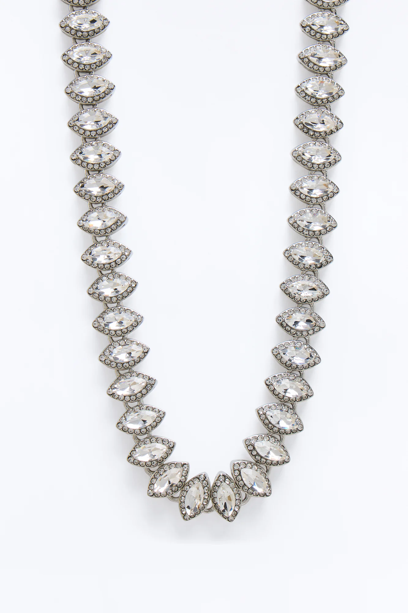 Own It Rhinestone Necklace - Silver