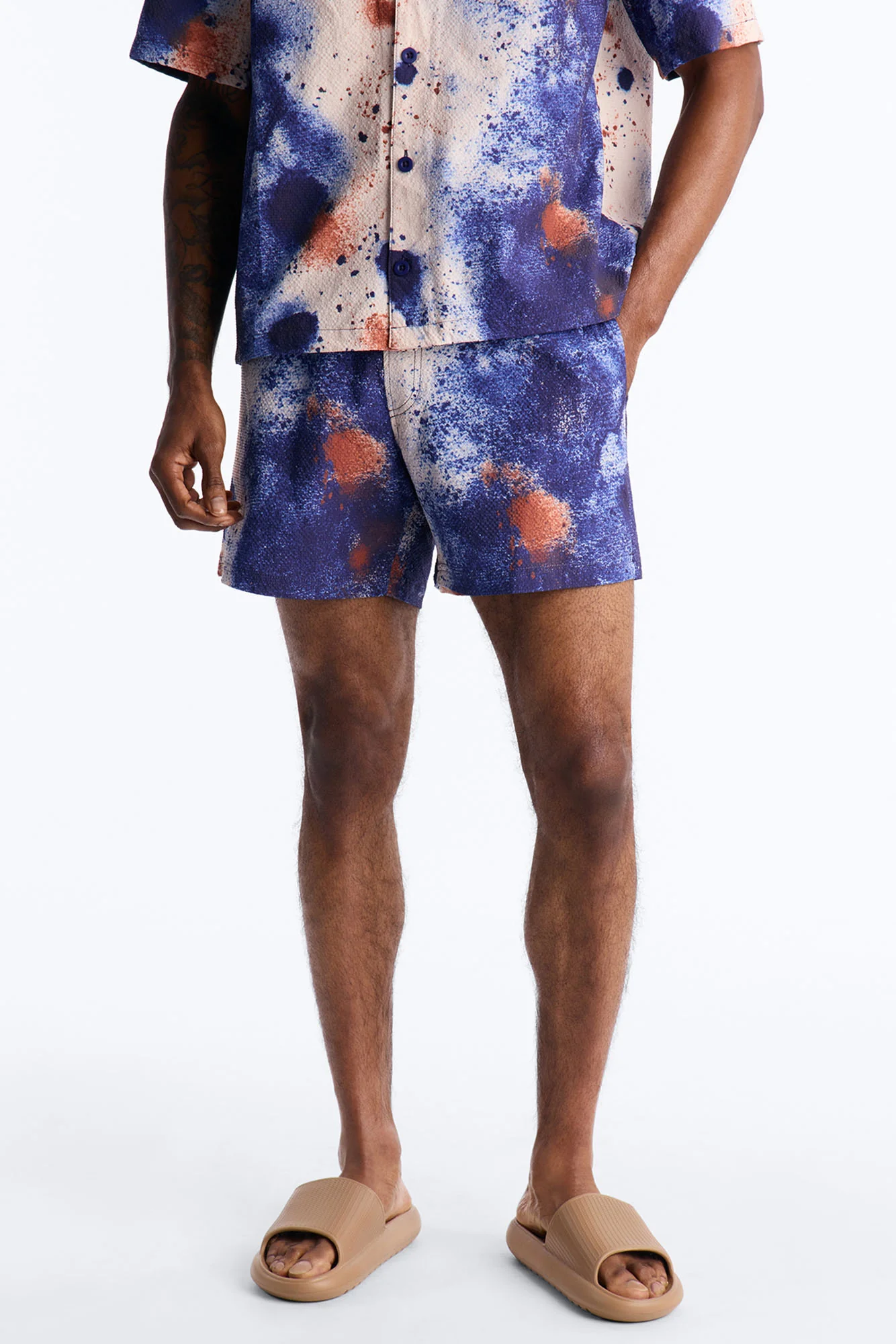 Oxide Seersucker Swim Trunk 6″ - Multi Color