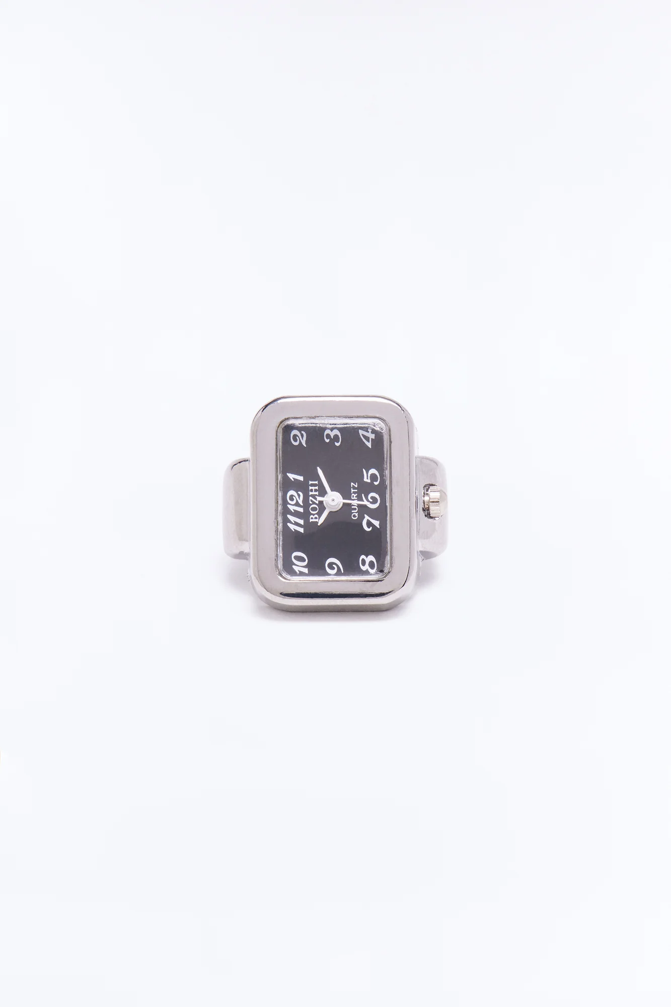 Pacing The Hour Functional Watch Dial Ring - Black - Image 3