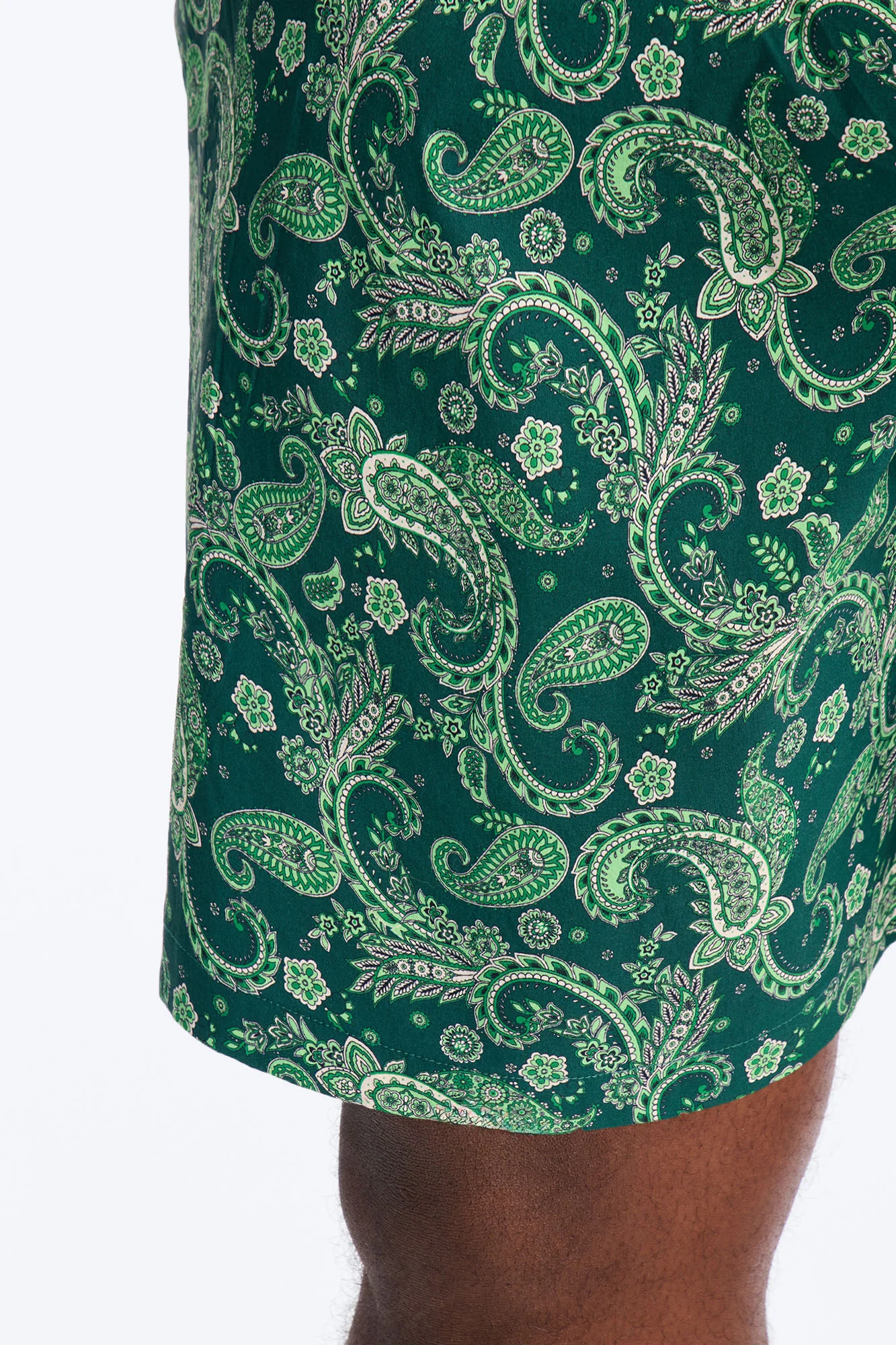 Paisley Elevated Printed Swim Trunk 7″ - Green - Image 8