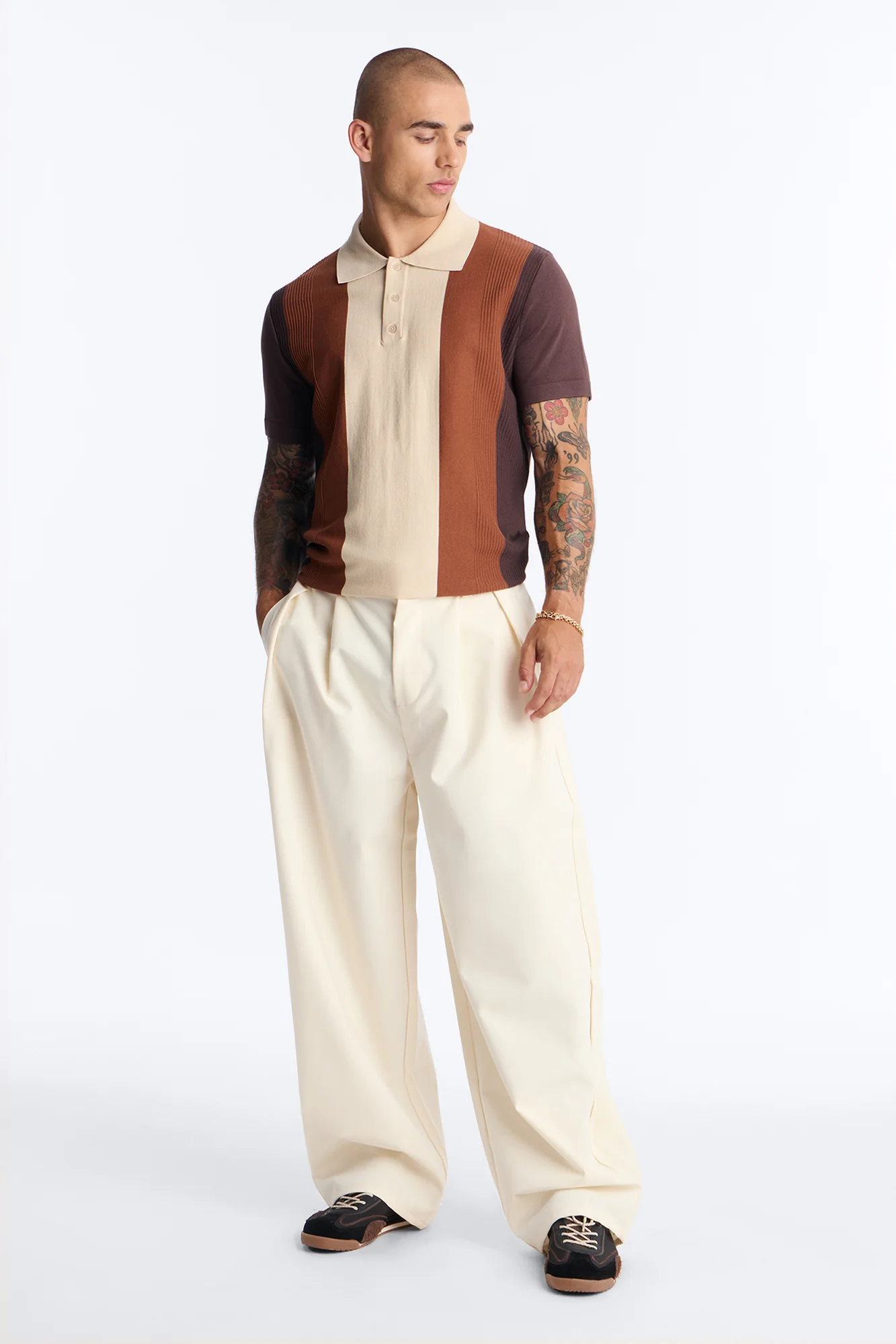 Palm Springs Panel Polo - Brown/combo - Image 2