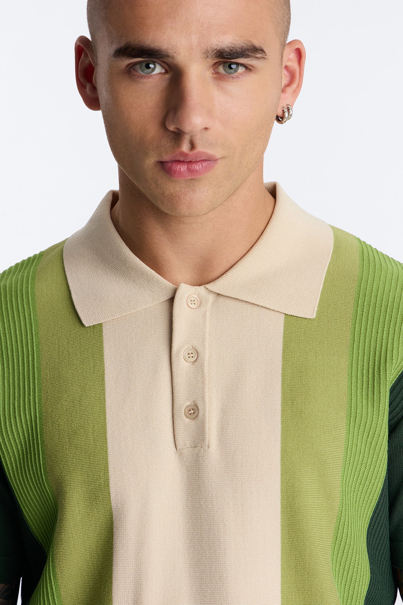 Palm Springs Panel Polo - Green/combo - Image 3