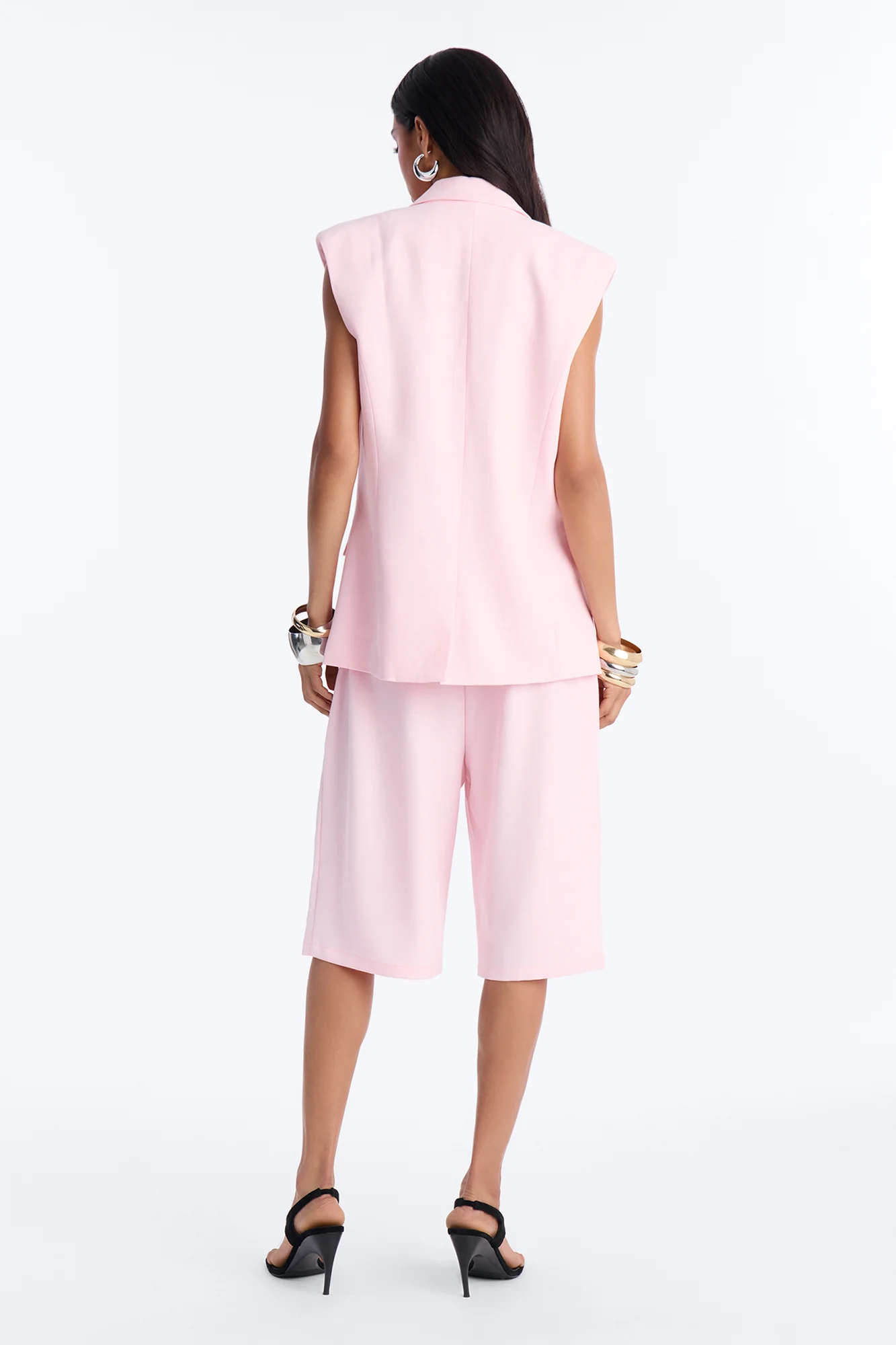 Paloma Linen Vest - Light Pink - Image 4