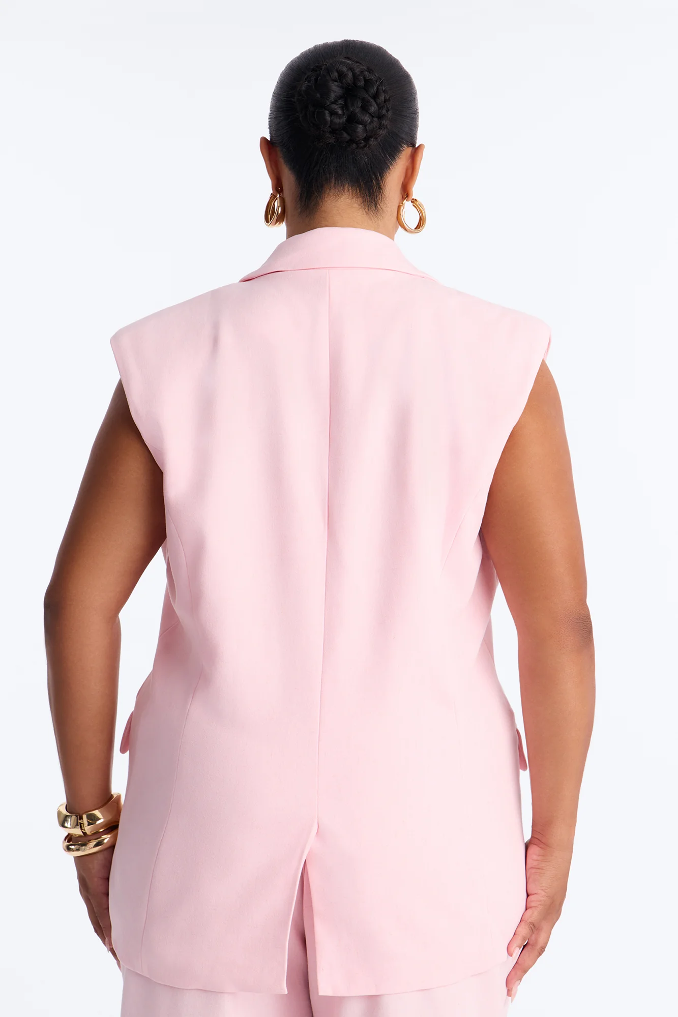 Paloma Linen Vest - Light Pink - Image 8