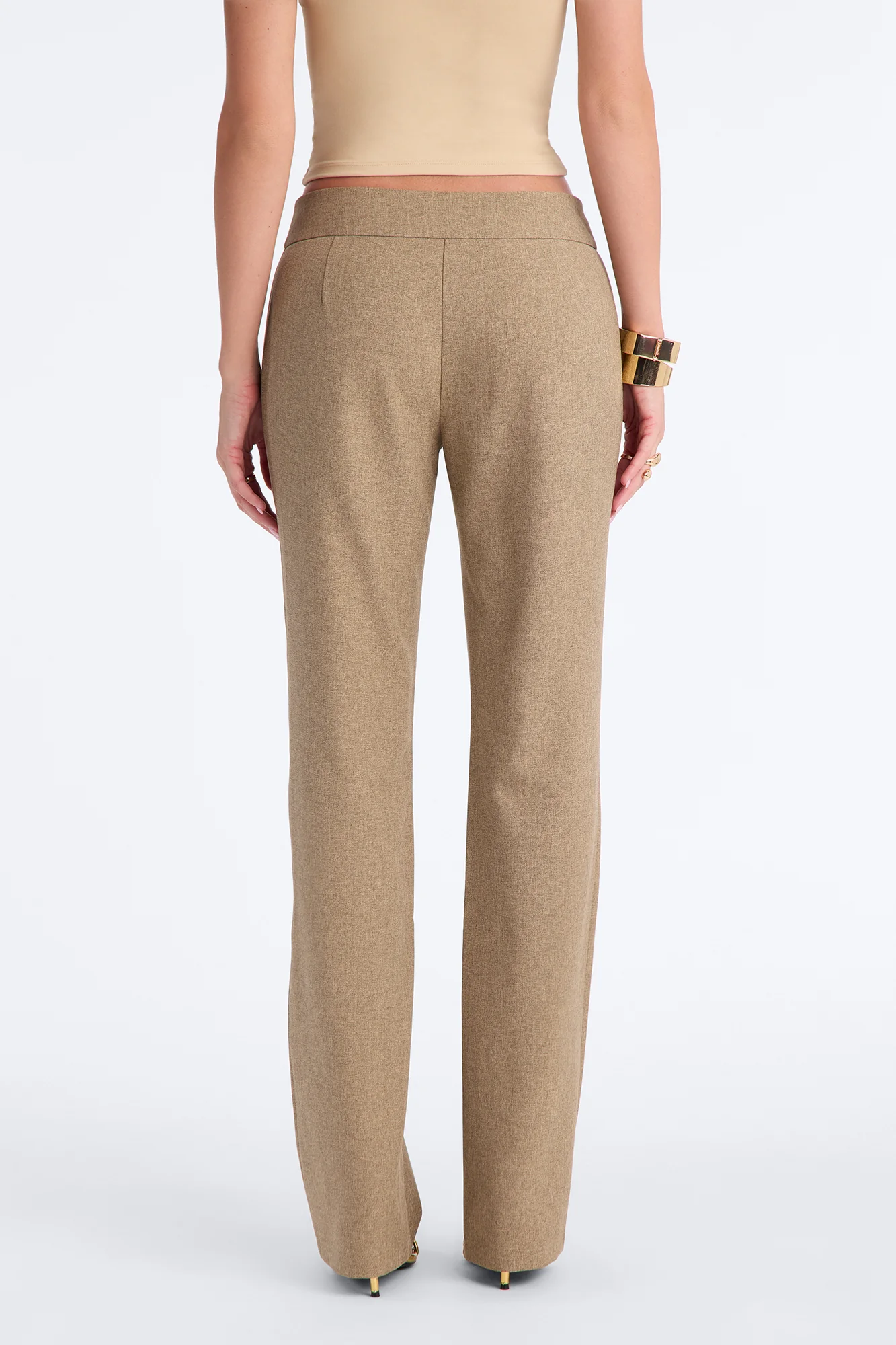 Panthere Low Rise Straight Leg Trouser - Caffe - Image 4