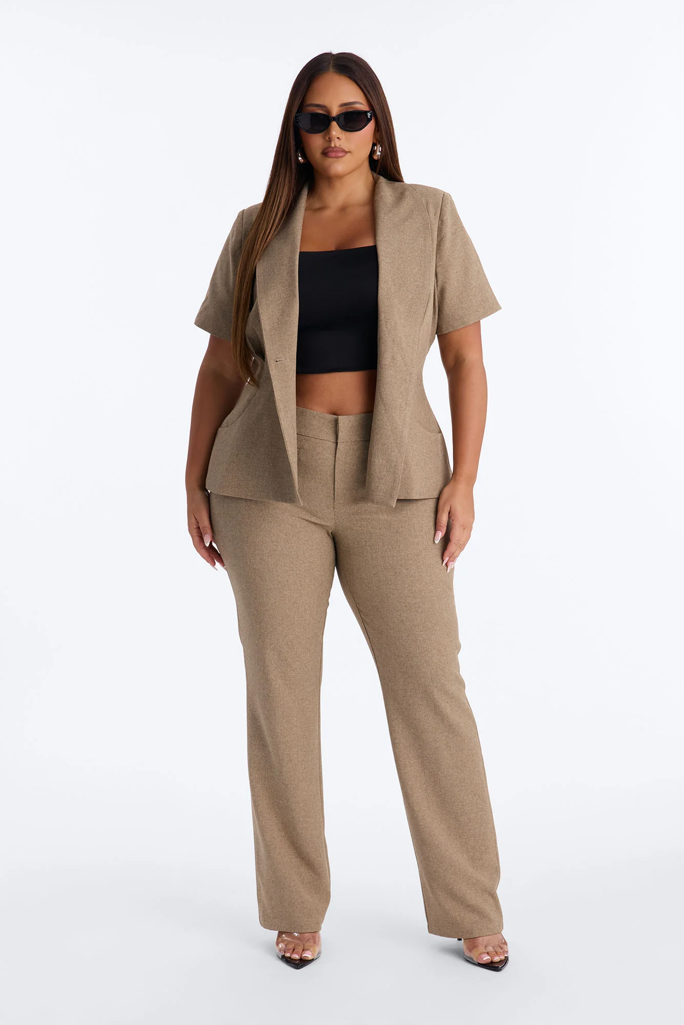 Panthere Low Rise Straight Leg Trouser - Caffe - Image 5