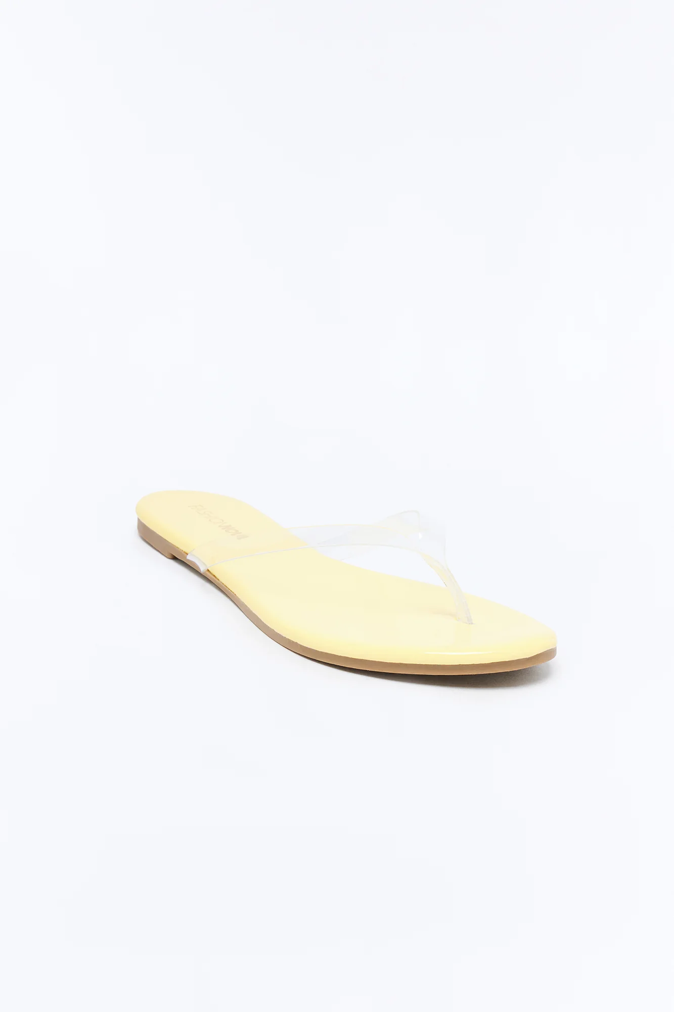 Papaya Clear Strap Flip Flops - Yellow - Image 2