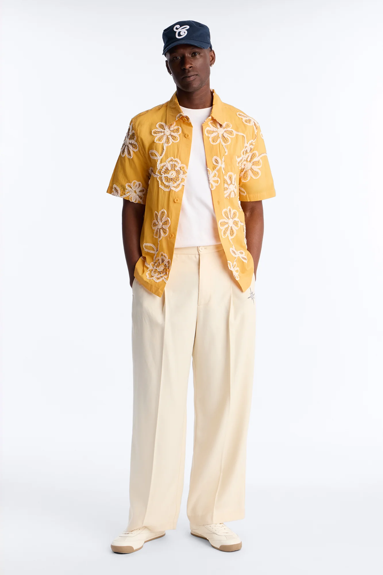 Paper Flore Short Sleeve Button Up Shirt - Mustard - Image 2