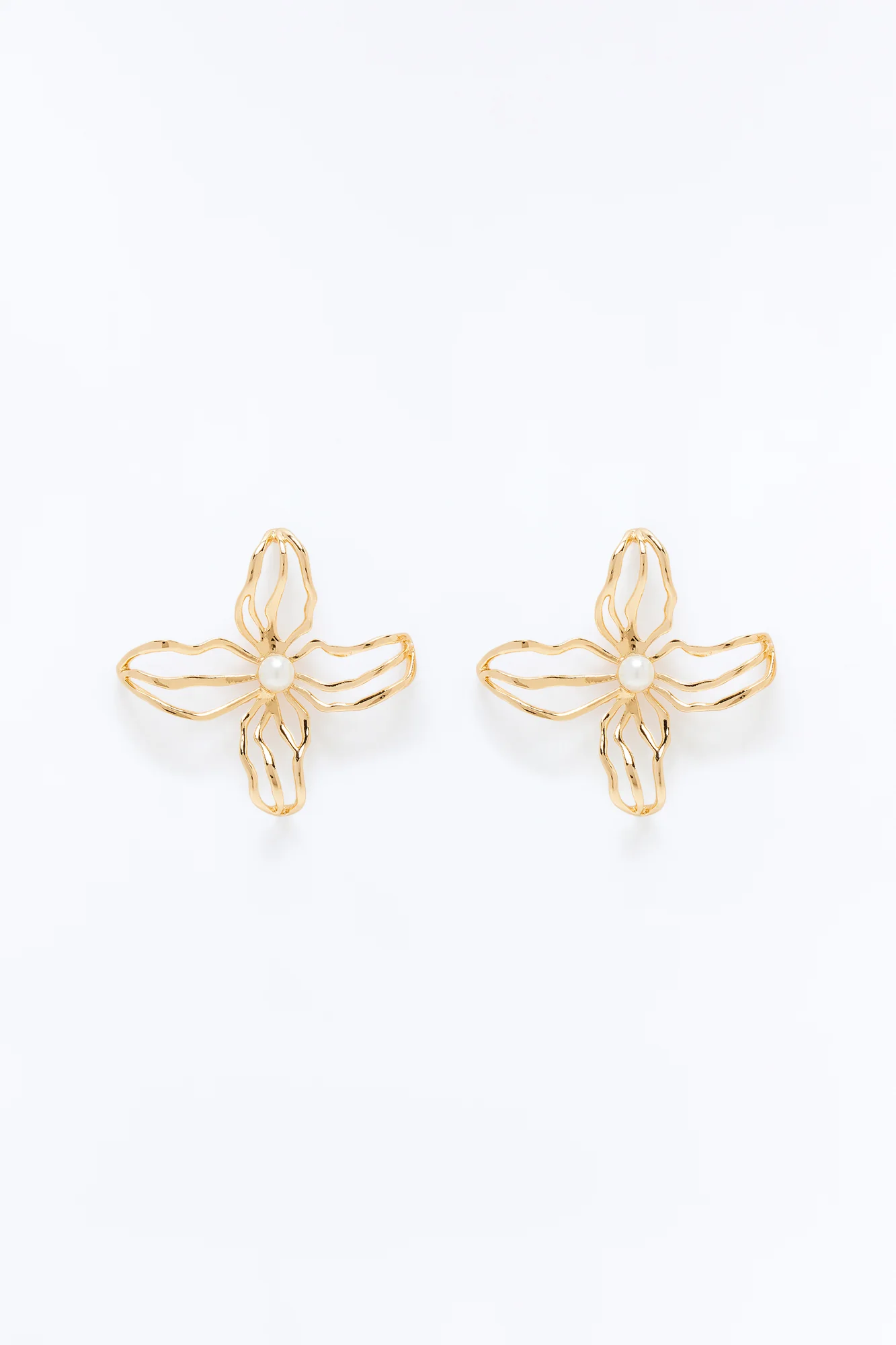 Paradise Breeze Floral Earrings - Gold - Image 3