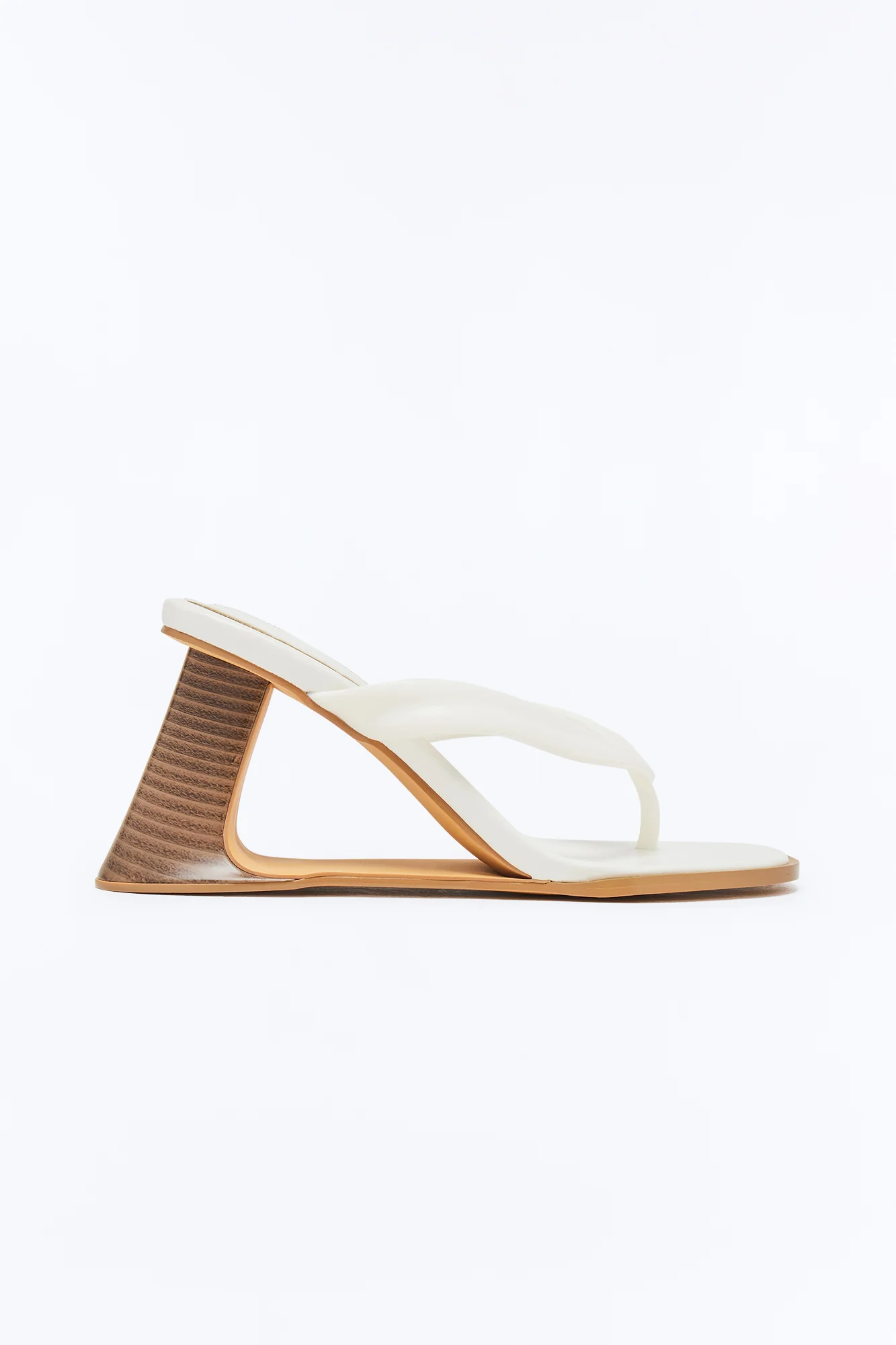 Paros Thong Wedges - White