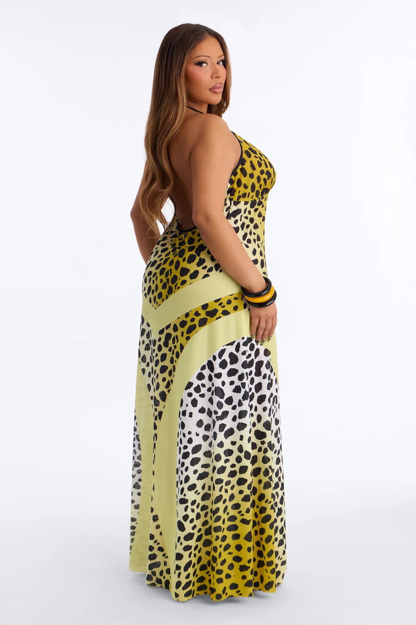 Party Princess Leopard Swim Cover Up Maxi Dress - Leopard - Image 6