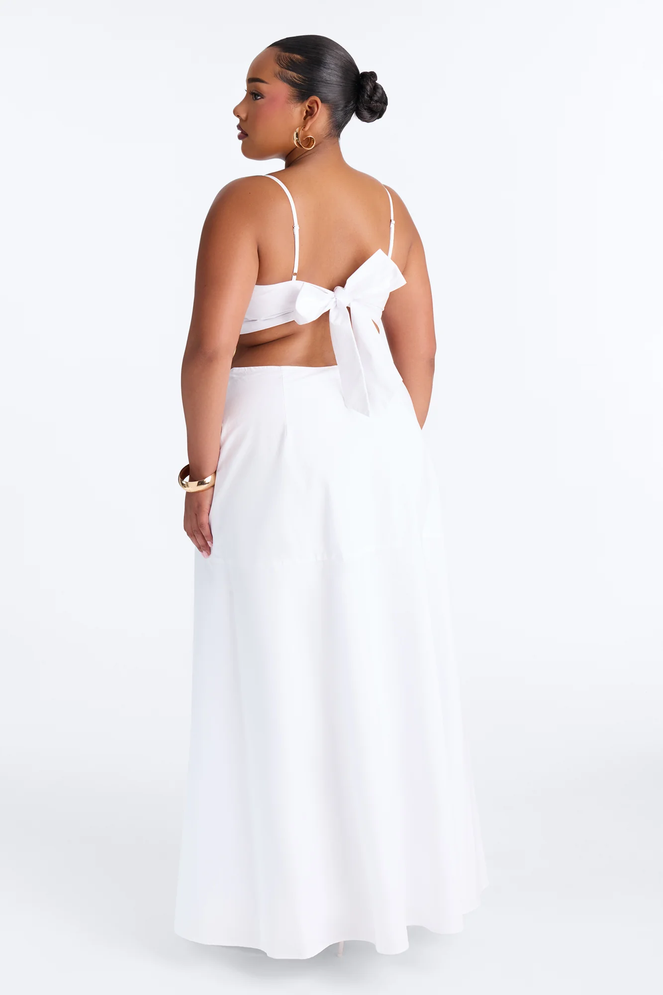 Paulina Poplin Maxi Dress - White - Image 9