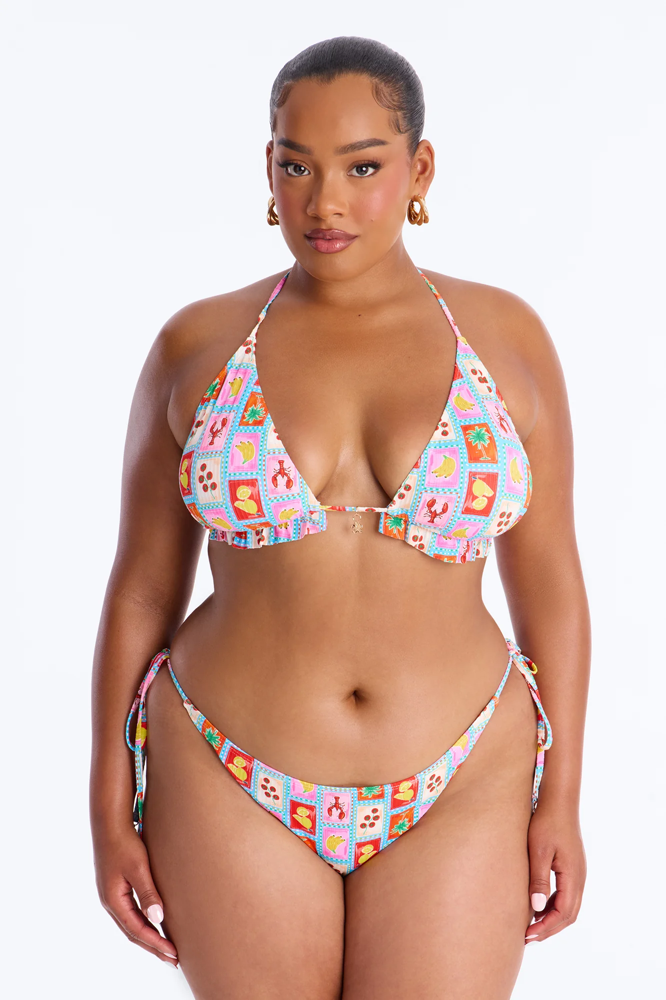 Peachy Keen 3 Piece Bikini & Mini Skirt Set - Pink/combo - Image 9