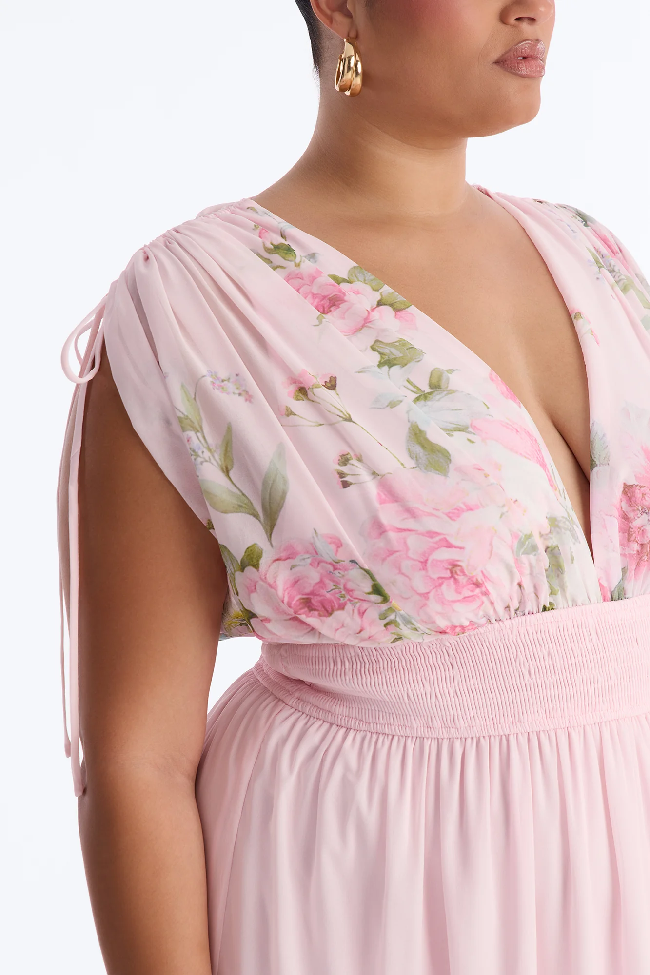 Peachy Keen Chiffon Maxi Dress - Pink/combo - Image 7
