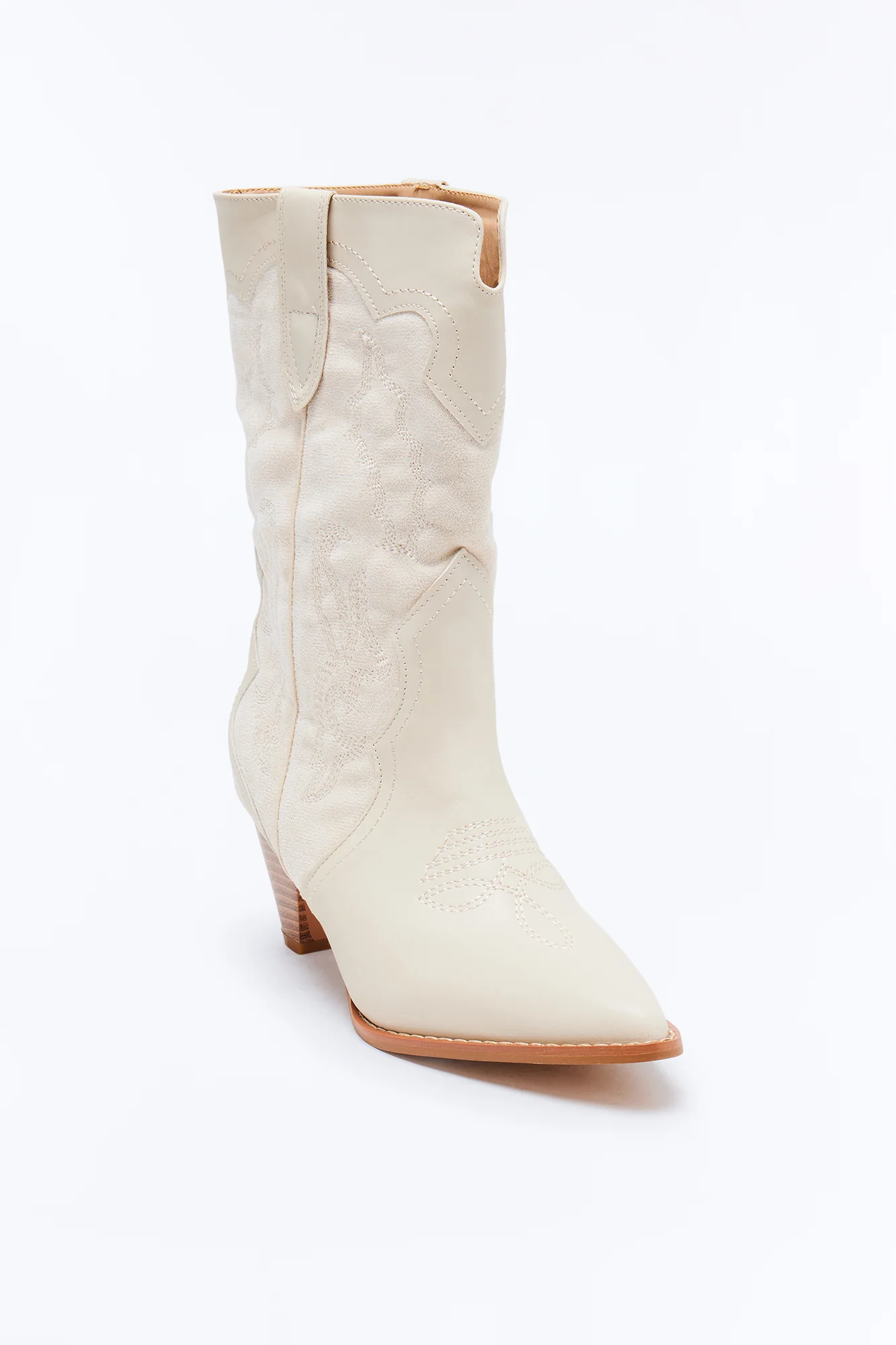 Peachy Keen Cowboy Boots - Ivory