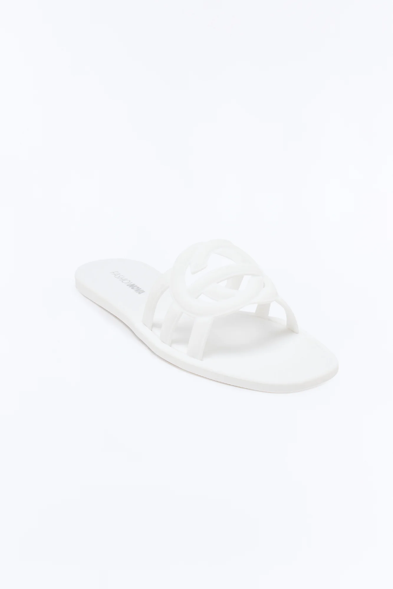 Peachy Slip On Sandals - White - Image 3