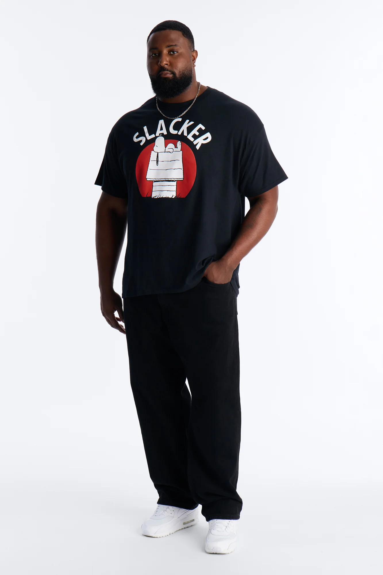 Peanuts Snoopy Slacker Short Sleeve Tee - Black - Image 5