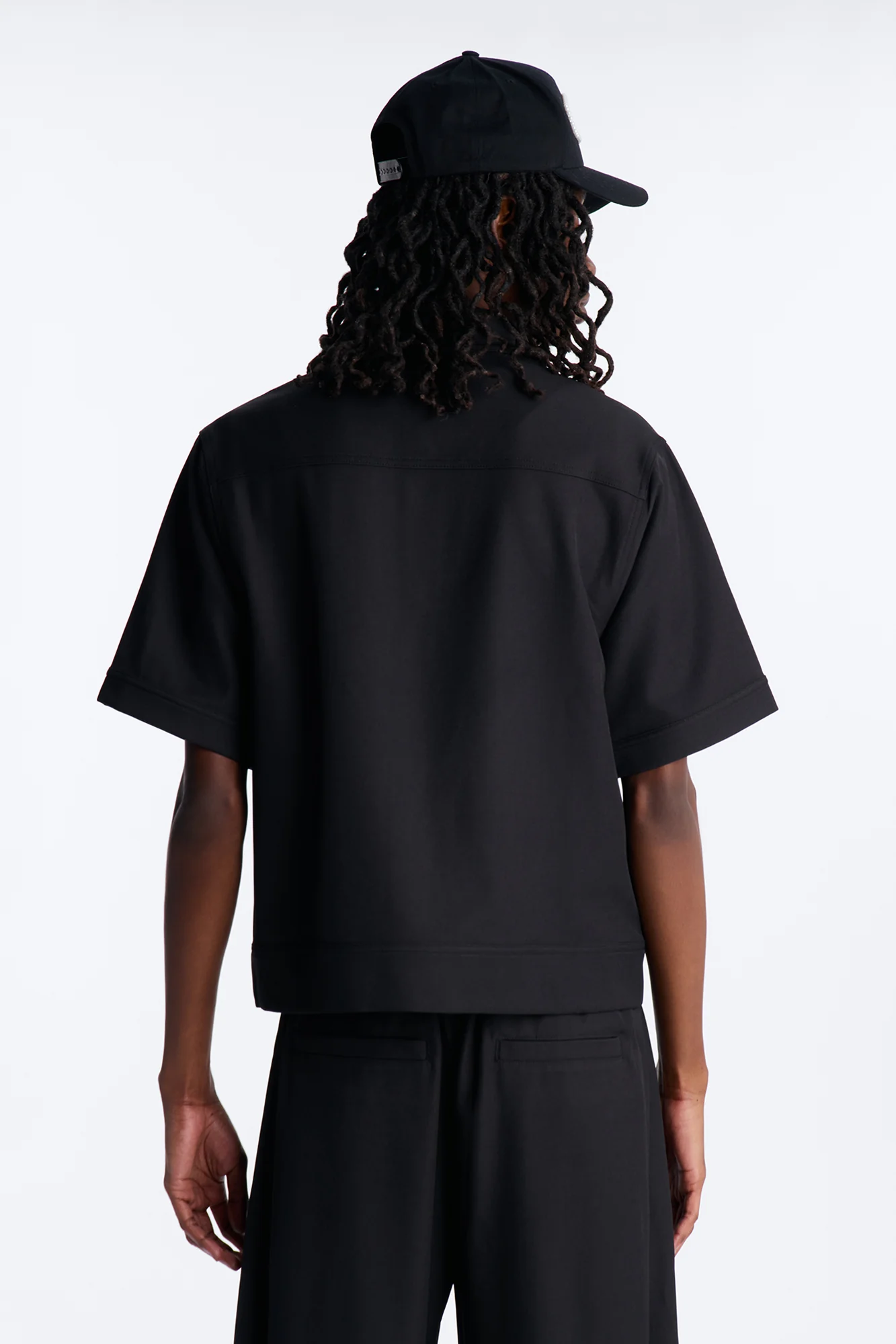 Pearl Paneled Utility Button Up Shirt - Black - Image 5