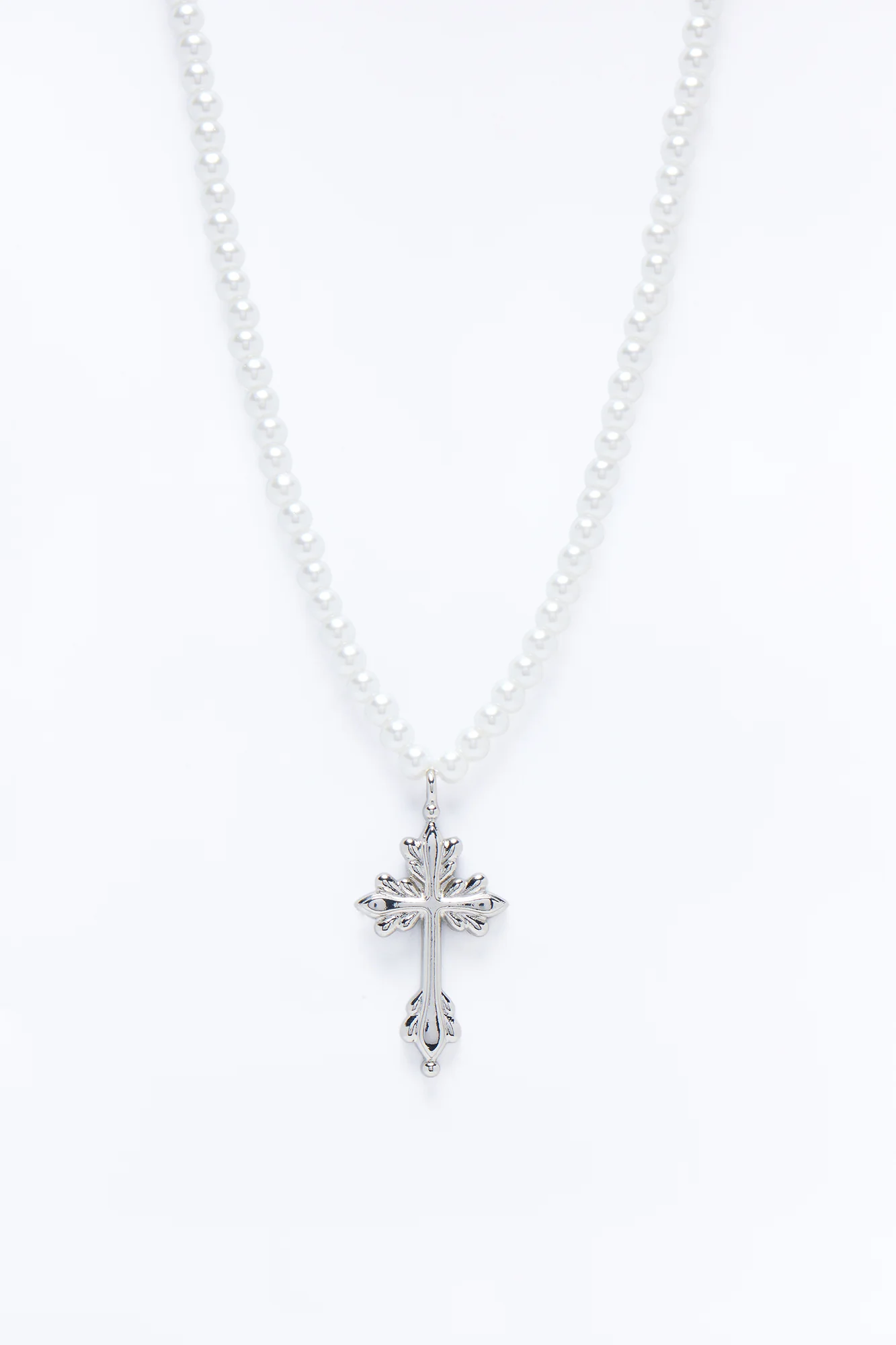 Pearl Reverence Necklace - Silver - Image 3