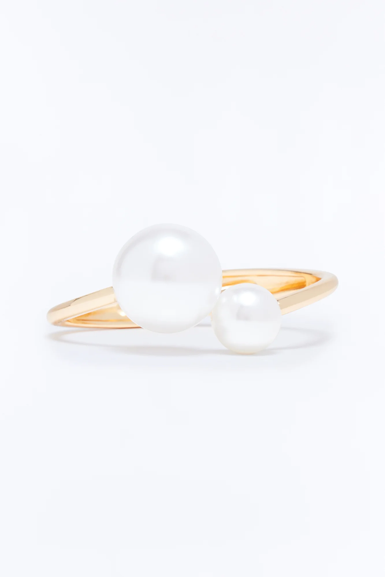 Pearly Bold Bracelet - White/Gold - Image 3