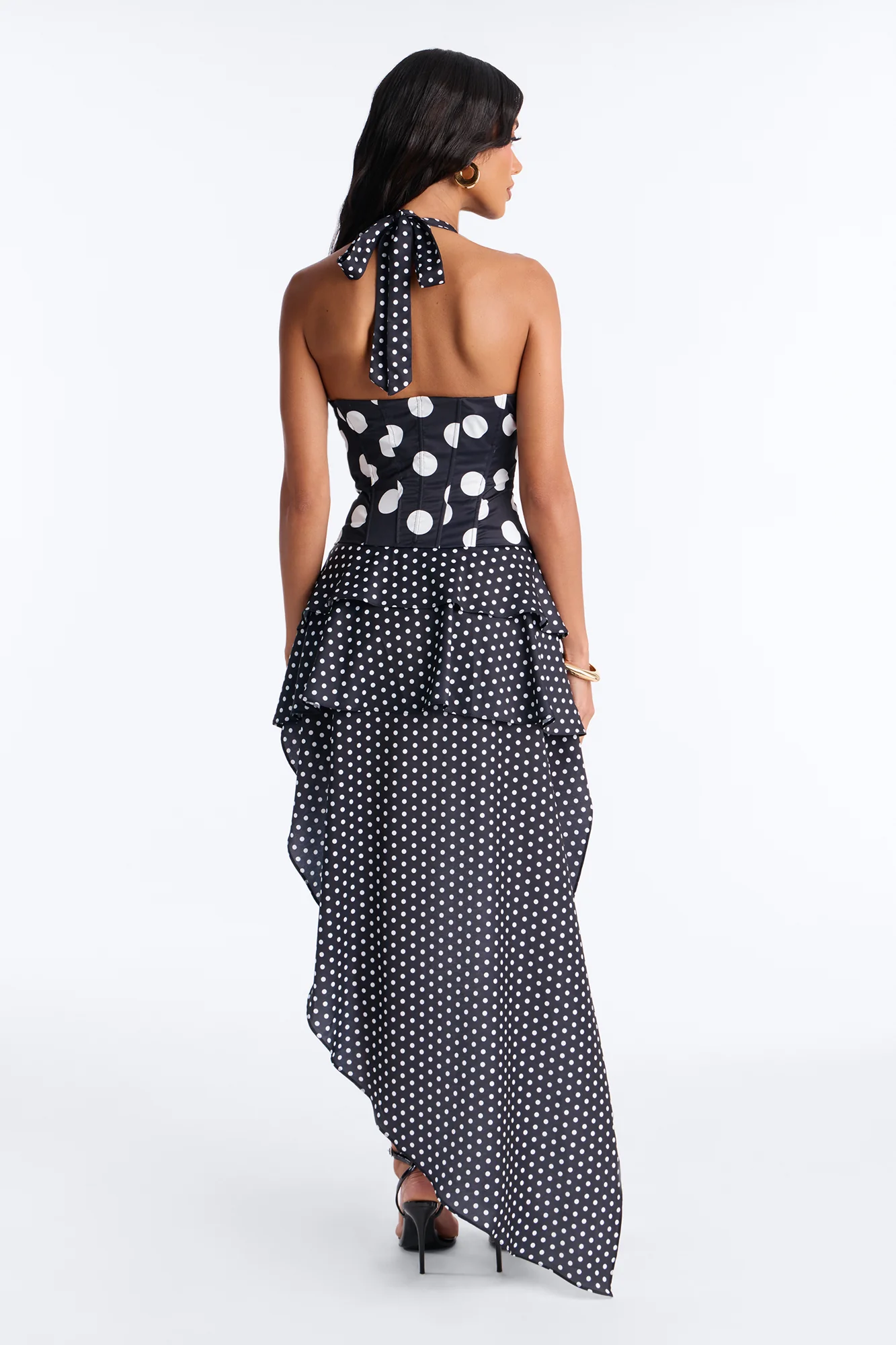 Penny Polka Dot Hi-Low Top - Black/White - Image 4
