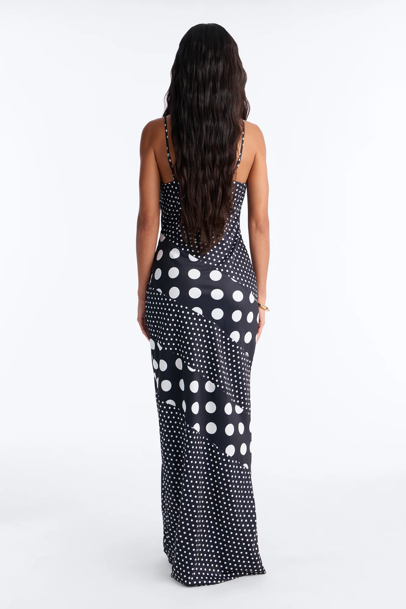 Penny Polka Dot Maxi Dress - Black/White - Image 4