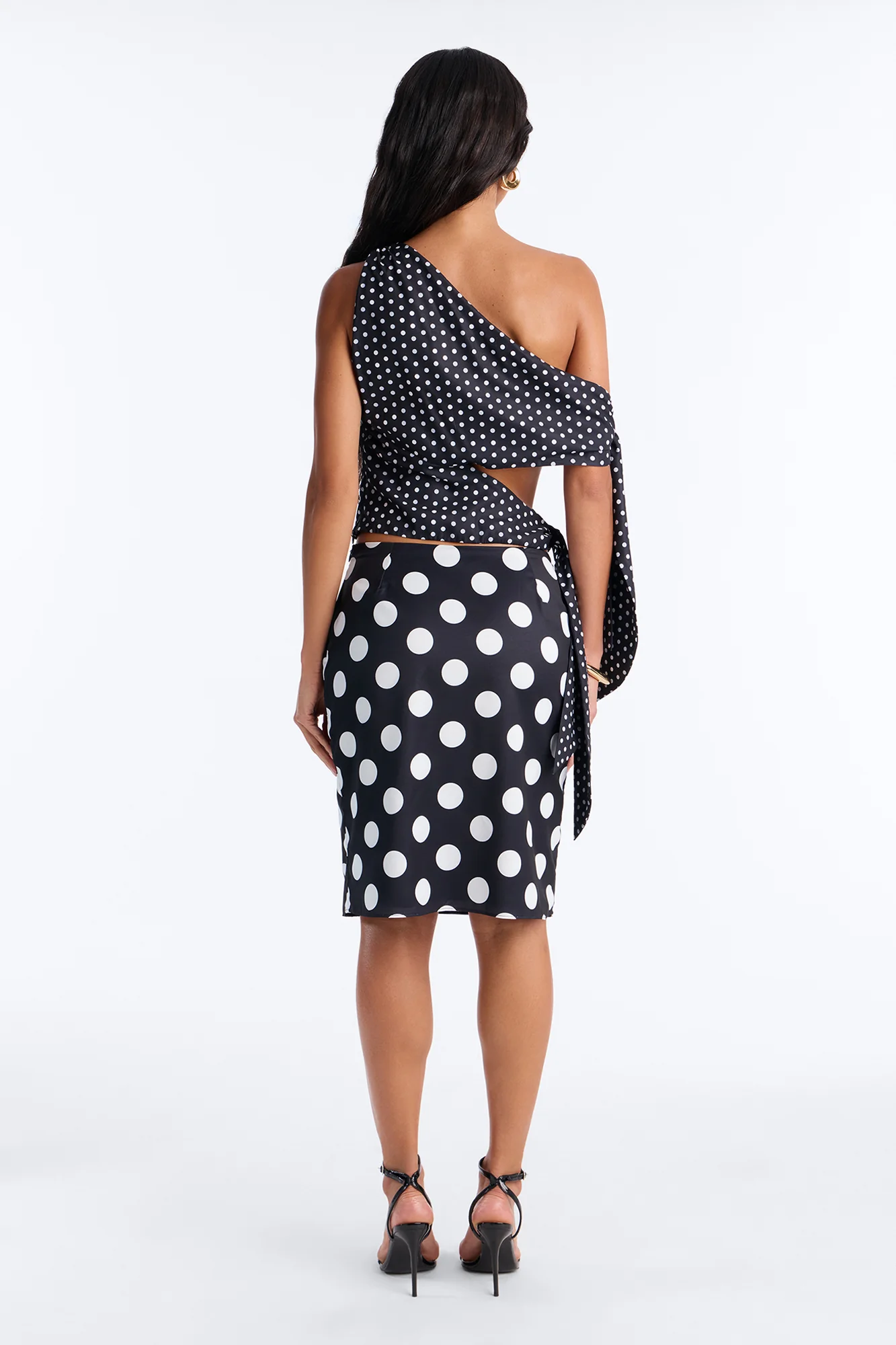 Penny Polka Dot Skirt Set - Black/White - Image 4
