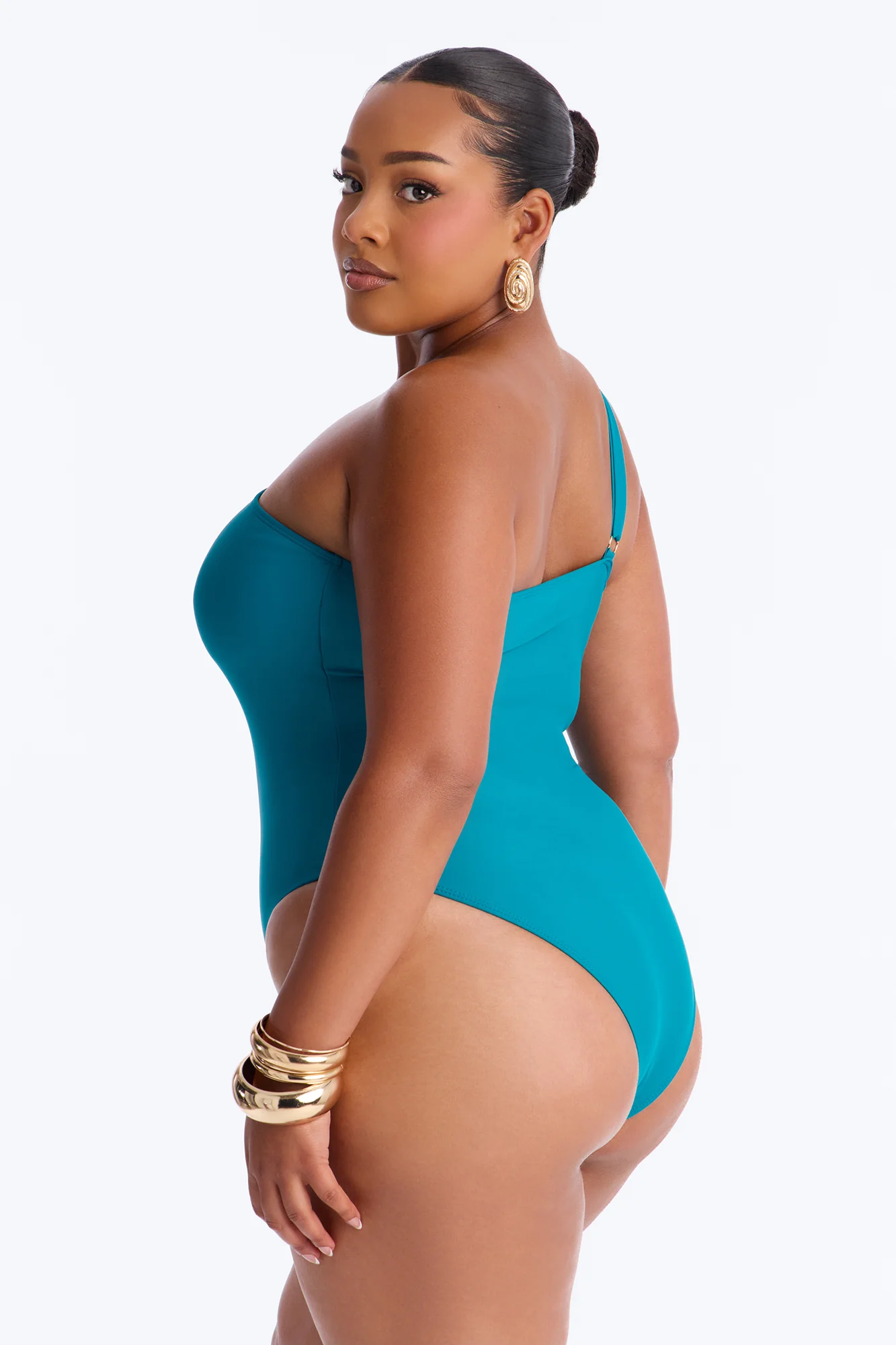Perfect Waves Hardware Cutout 1 Piece Swimsuit - Teal - Image 6