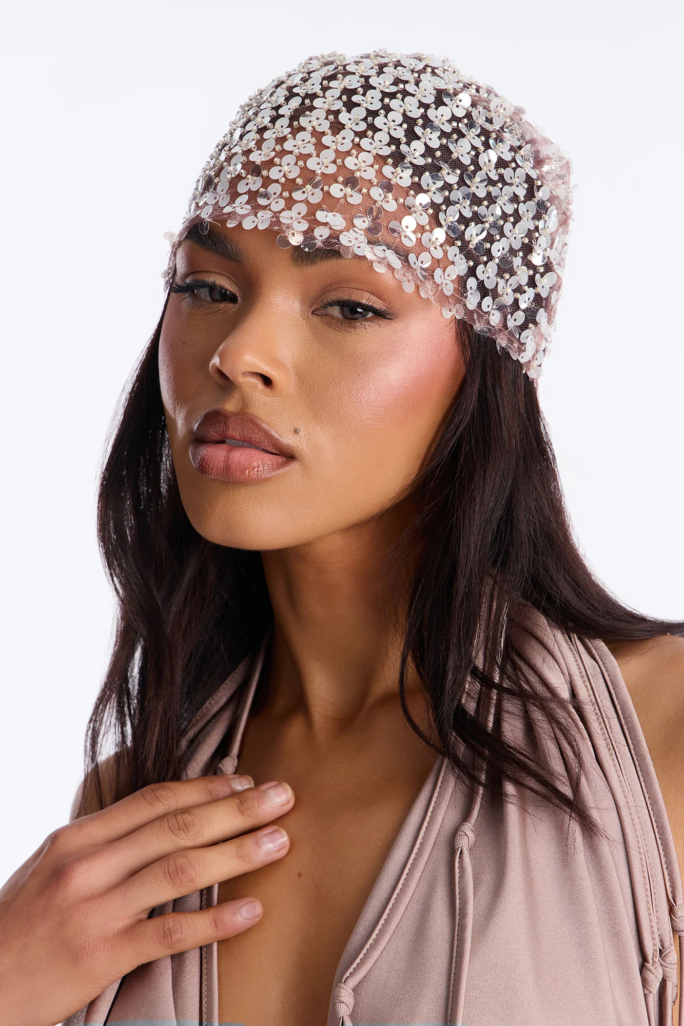 Petal Kiss Head Scarf - Mauve