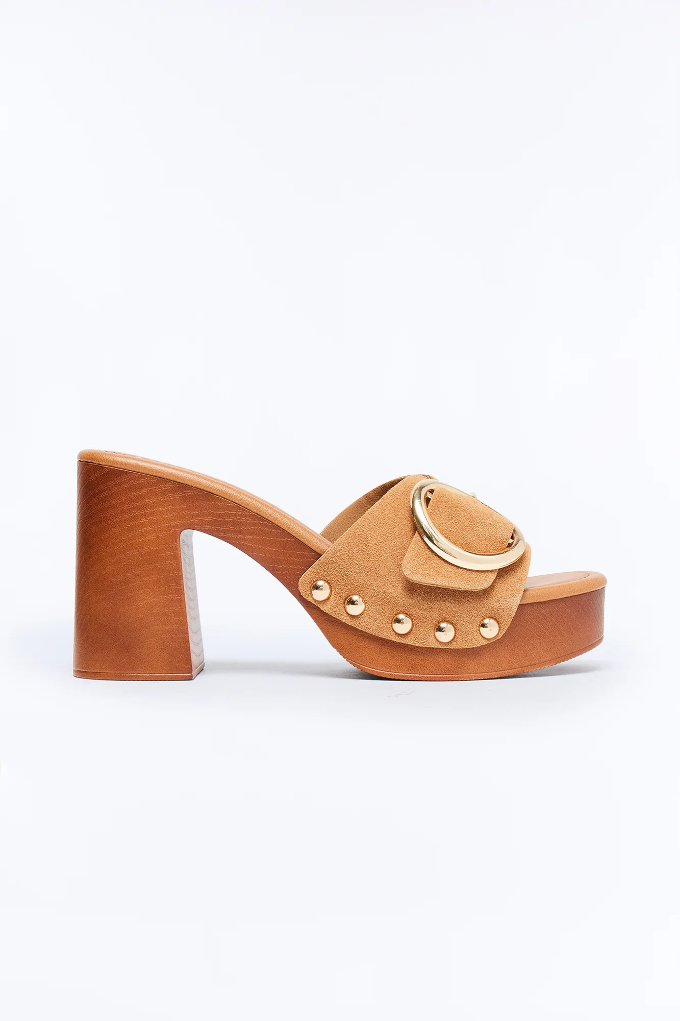 Peyton Platform Mules - Tan
