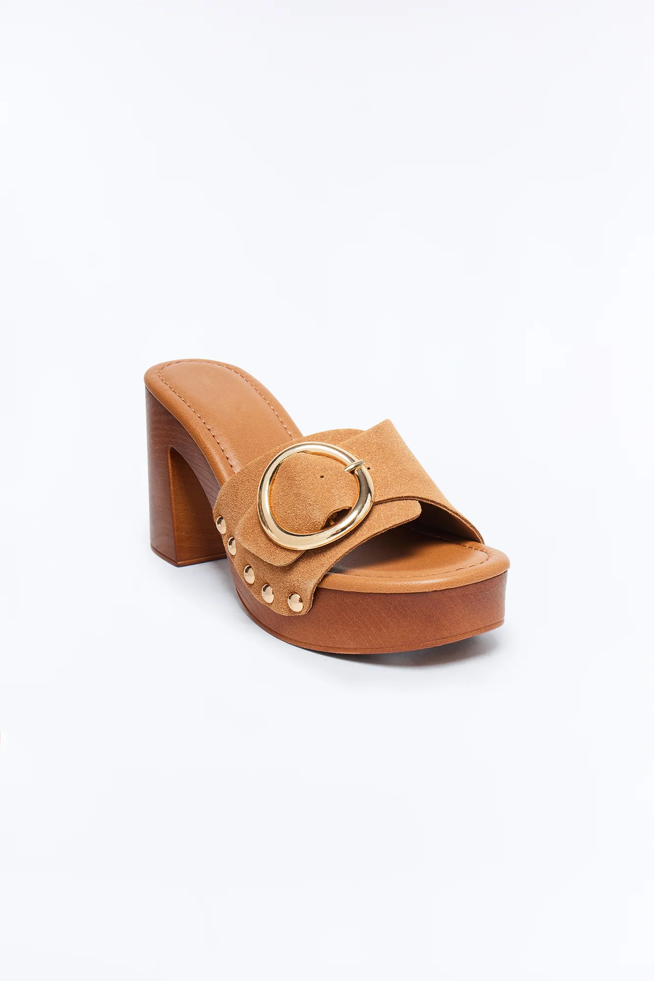 Peyton Platform Mules - Tan - Image 2