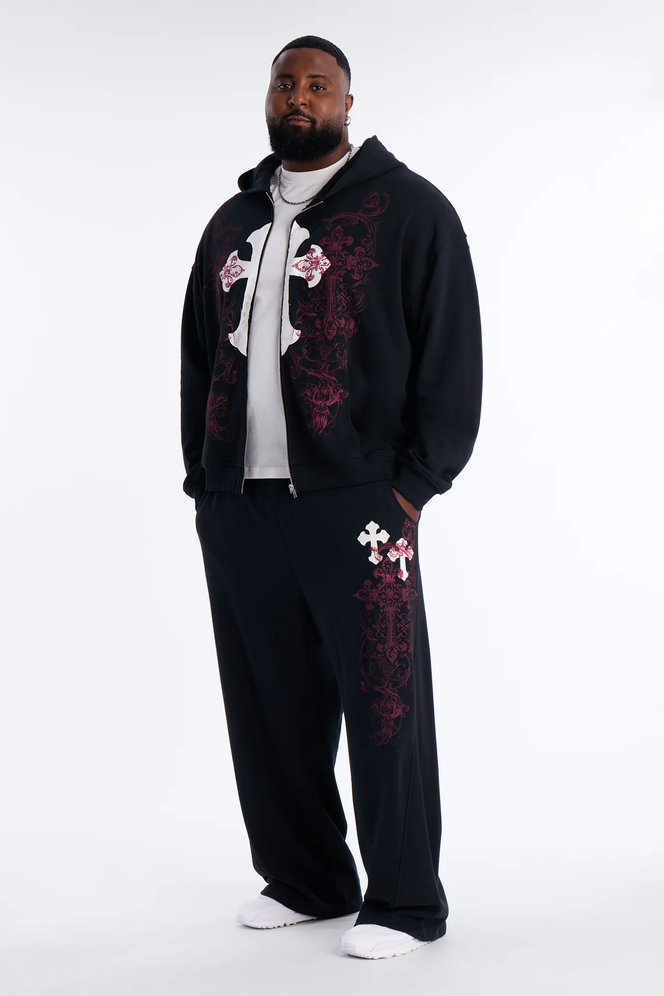 Pick Up Your Cross Patch Sweatpants - Black - Image 6