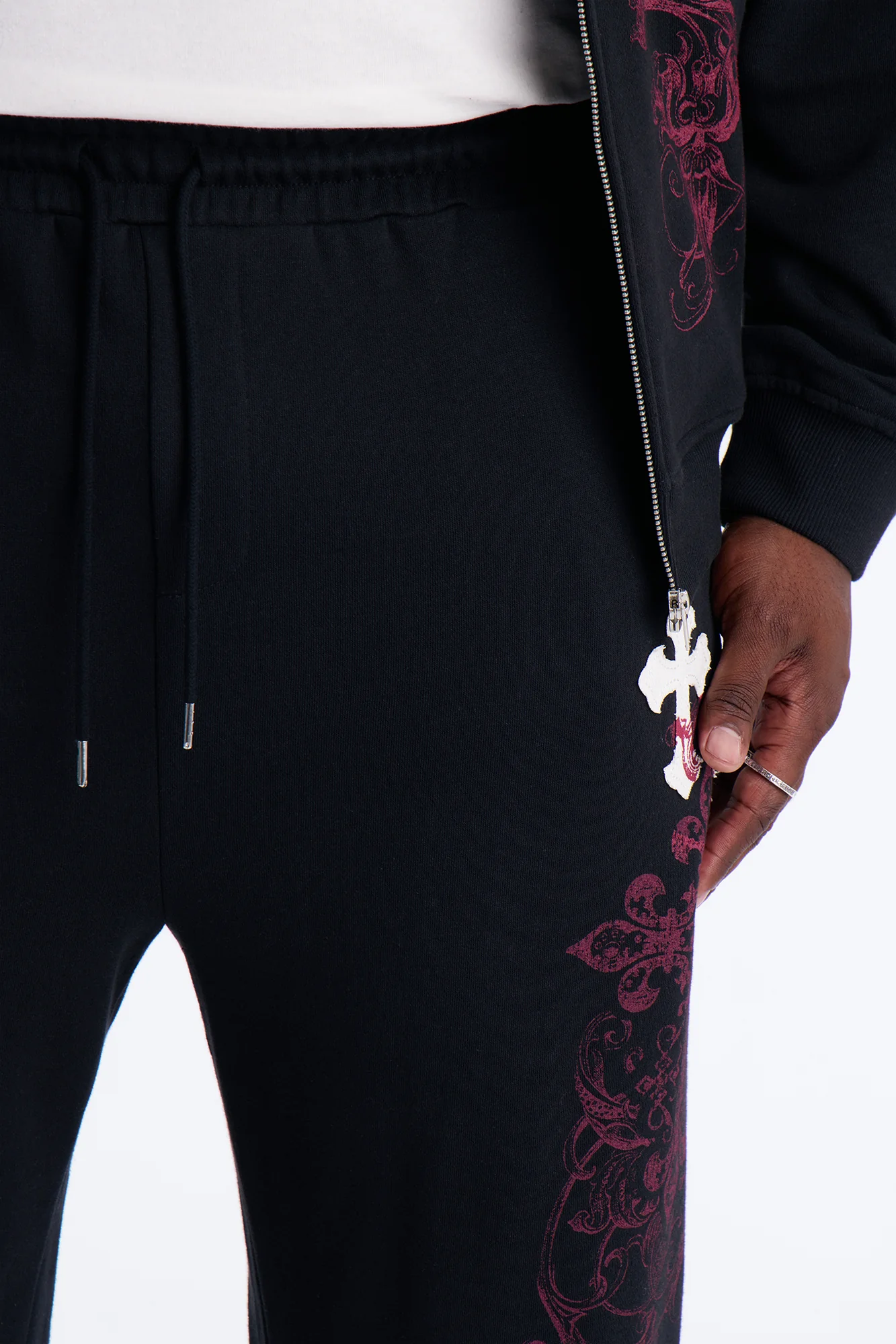 Pick Up Your Cross Patch Sweatpants - Black - Image 7
