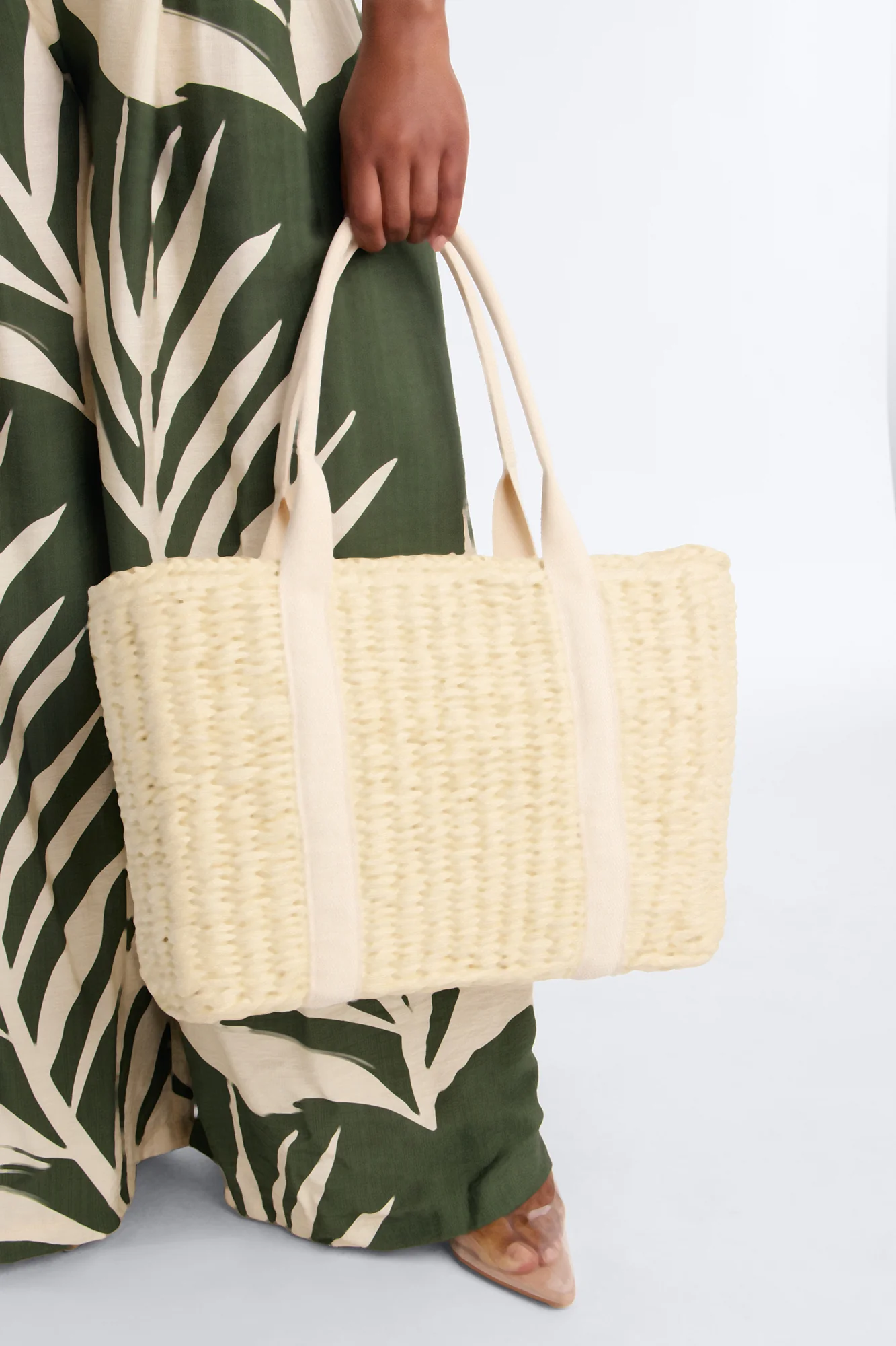 Picnic Perfect Insulated Straw Tote - Natural