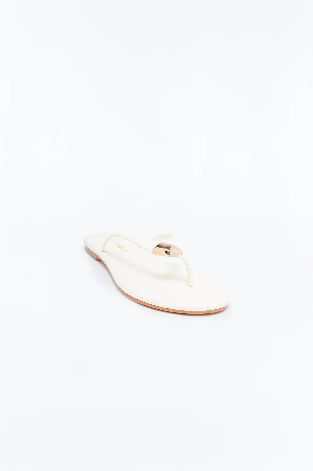 Pina Colada Hardware Flip Flops - Off White