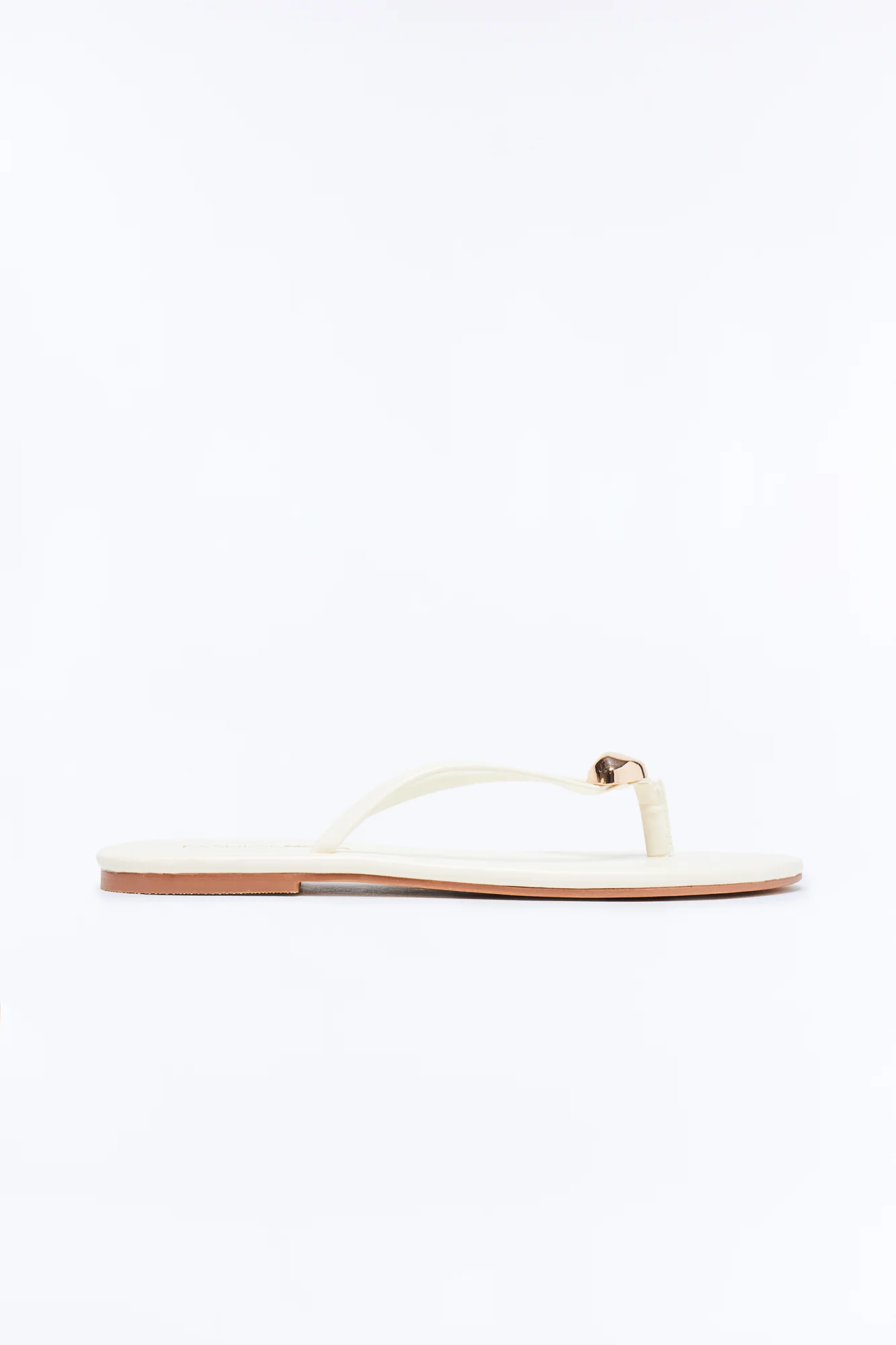 Pina Colada Hardware Flip Flops - Off White - Image 2