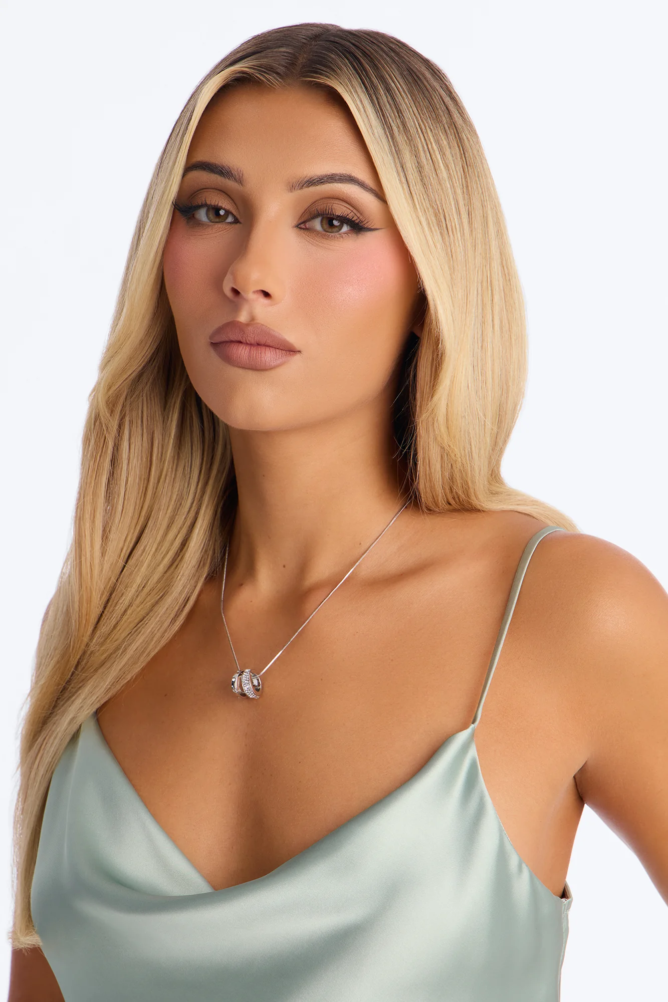 Pinky Promise Ring Necklace - Silver - Image 2