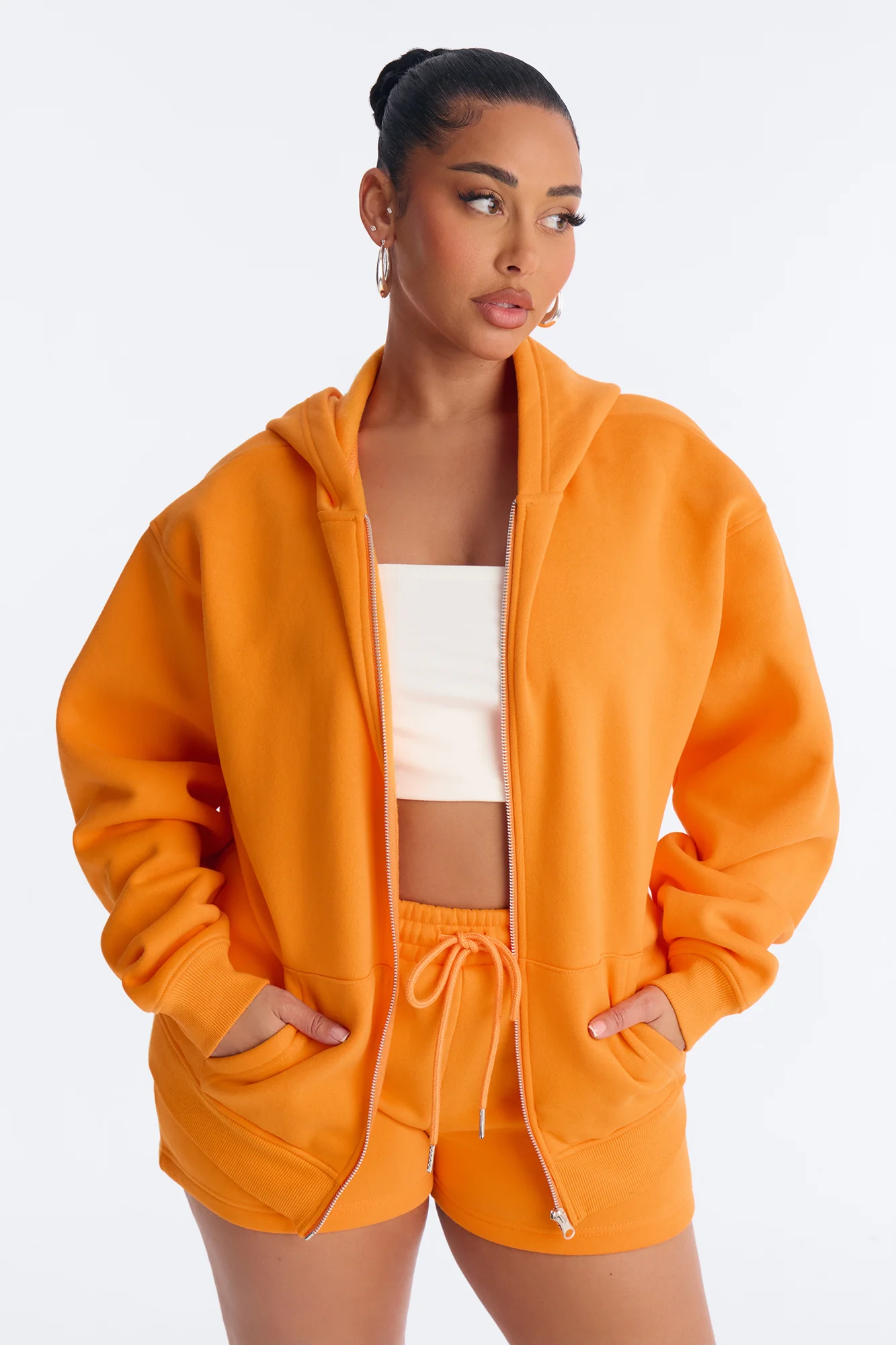 Play No Games Sweatshirt Zip Up - Orange