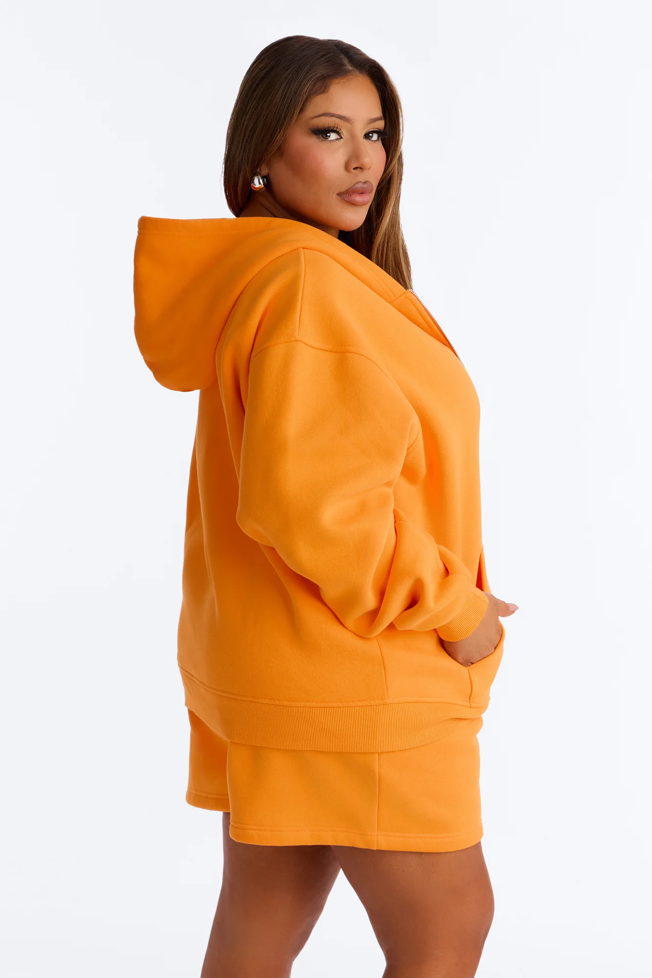 Play No Games Sweatshirt Zip Up - Orange - Image 8